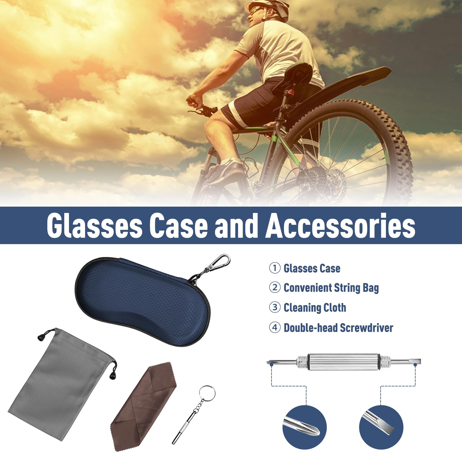 Foto 7 | Funda Para Gafas De Sol Fintie Hard Eva Shell A Prueba De Golpes, Color Azul Oscuro - Venta Internacional.