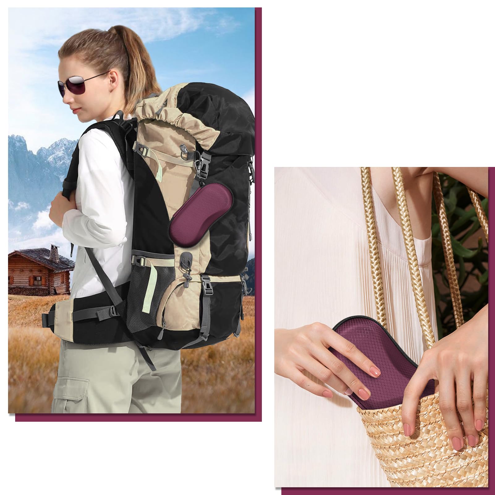 Foto 6 | Funda Para Gafas De Sol Fintie Hard Eva Shell A Prueba De Golpes, Color Morado Oscuro - Venta Internacional.