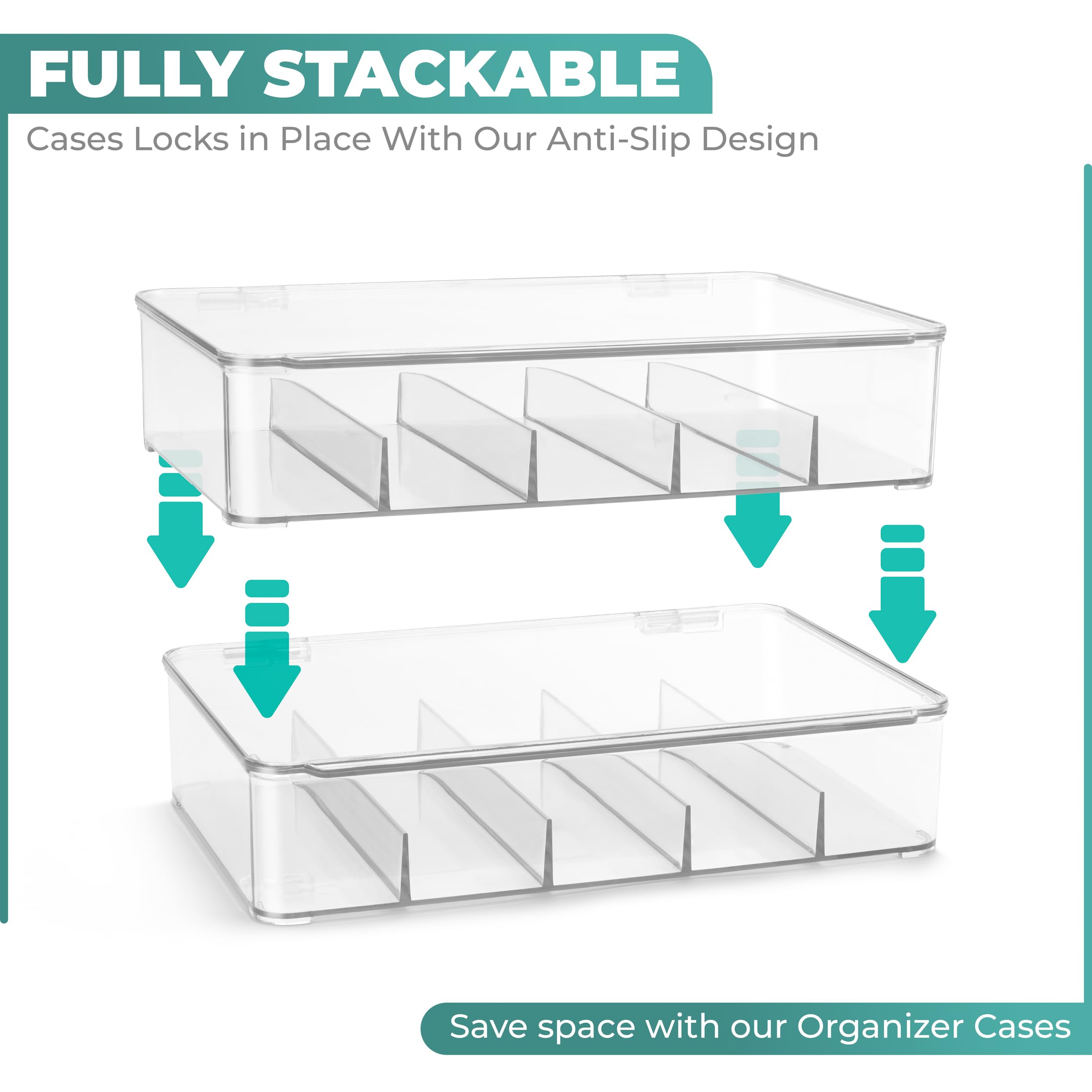Foto 6 pulgar | Organizador De Gafas Sorbus De Plástico Apilable Con 5 Compartimentos - Venta Internacional.
