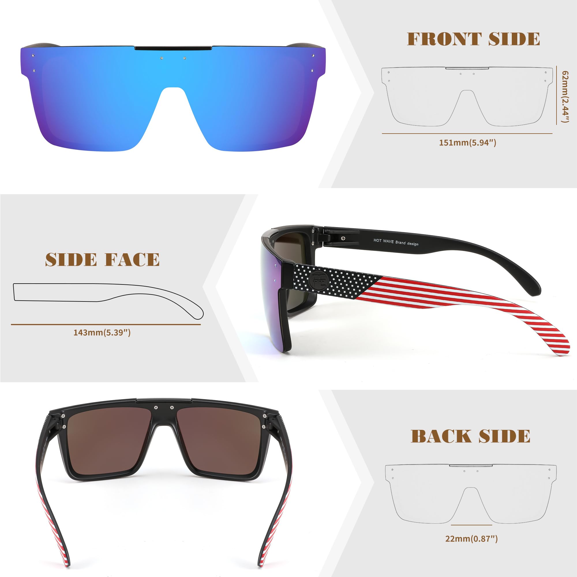 Foto 5 pulgar | Gafas de Sol Feisedy Polarizadas Oversized Square B2990 Black - Venta Internacional