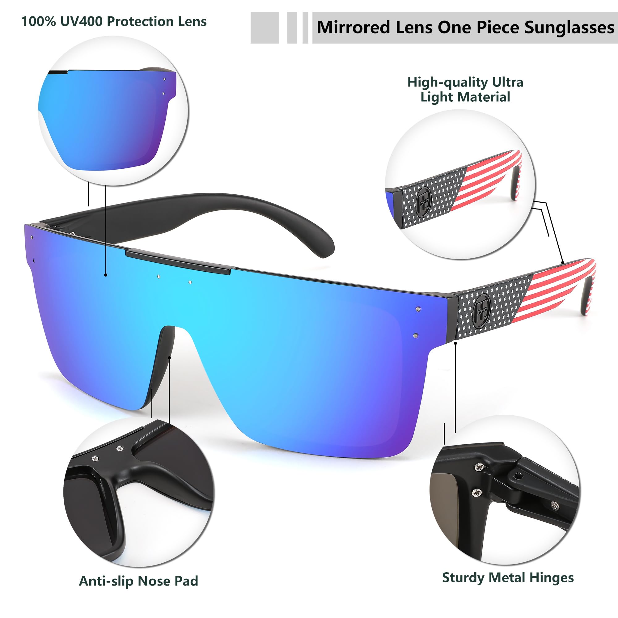 Foto 6 pulgar | Gafas de Sol Feisedy Polarizadas Oversized Square B2990 Black - Venta Internacional