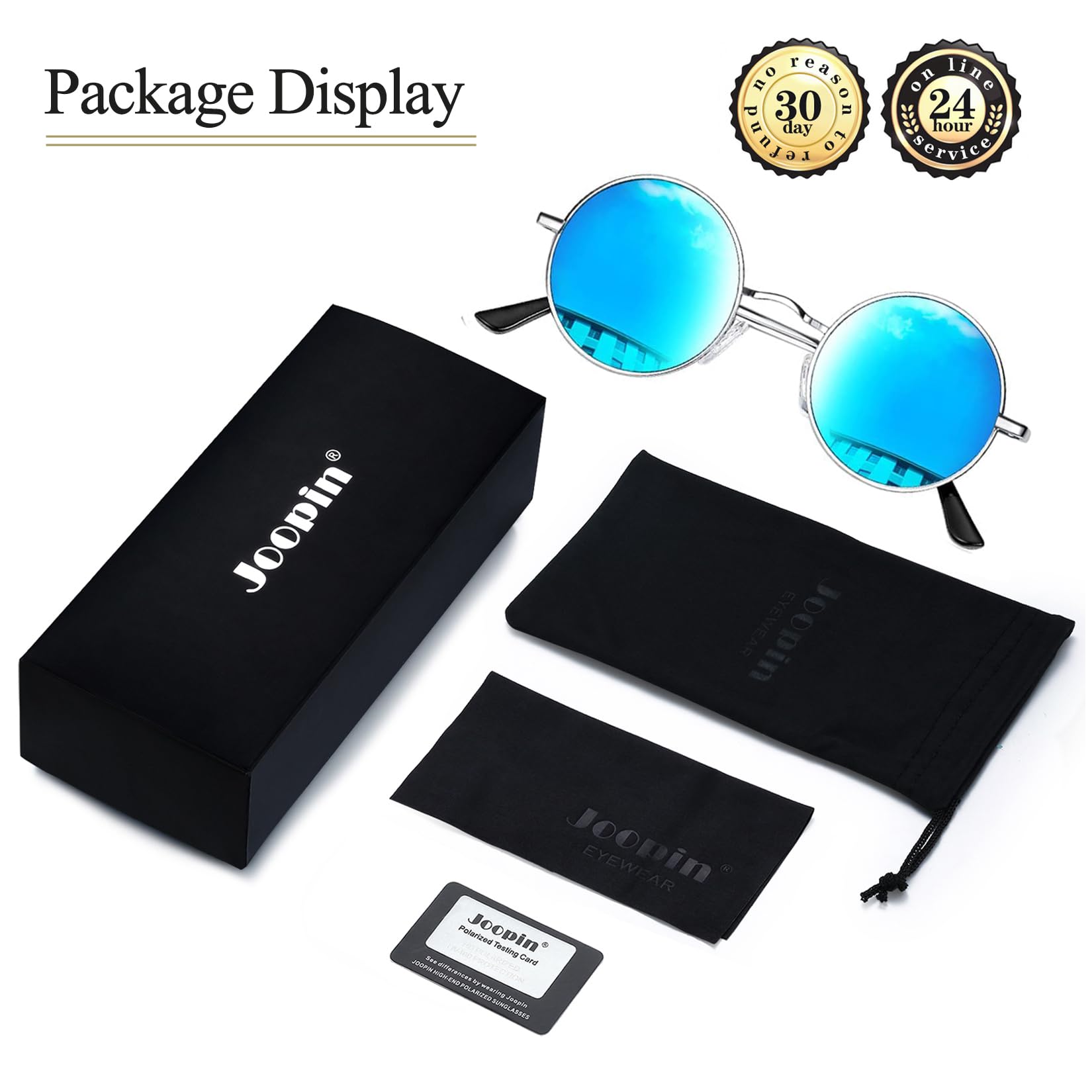 Foto 6 pulgar | Gafas De Sol Joopin Small Round Circle Polarized Uv400 Blue - Venta Internacional.
