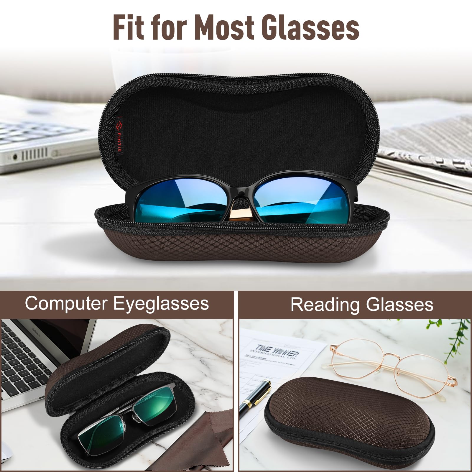 Foto 4 pulgar | Funda Para Gafas De Sol Fintie Hard Eva, A Prueba De Golpes Con Mosquetón - Venta Internacional.