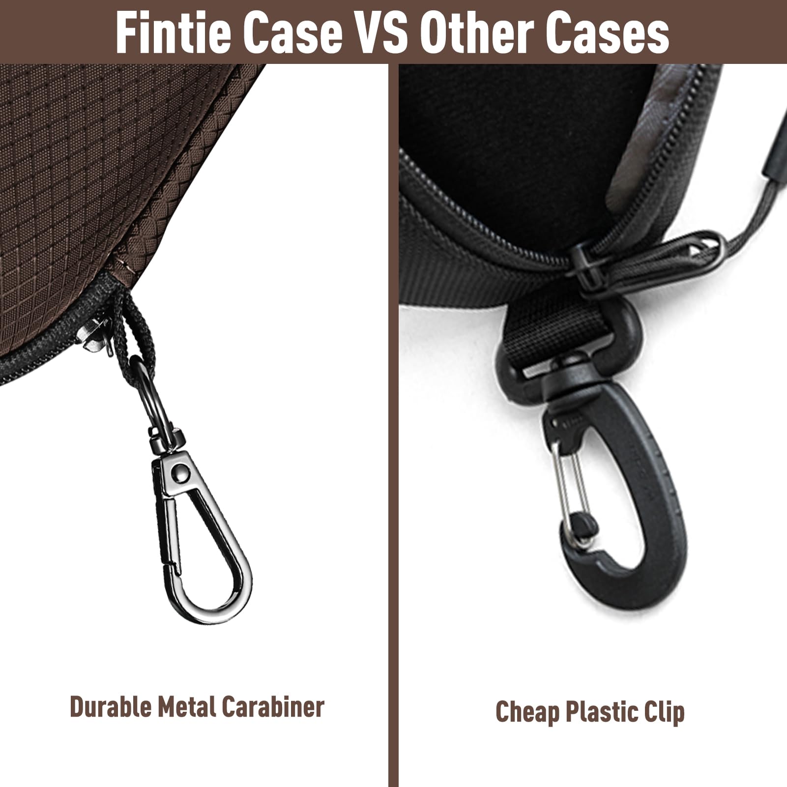 Foto 5 pulgar | Funda Para Gafas De Sol Fintie Hard Eva, A Prueba De Golpes Con Mosquetón - Venta Internacional.