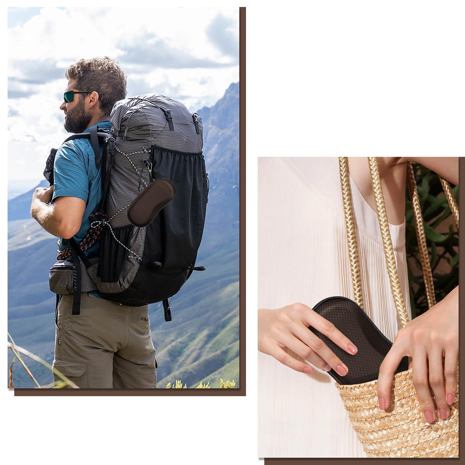 Foto 7 pulgar | Funda Para Gafas De Sol Fintie Hard Eva, A Prueba De Golpes Con Mosquetón - Venta Internacional.