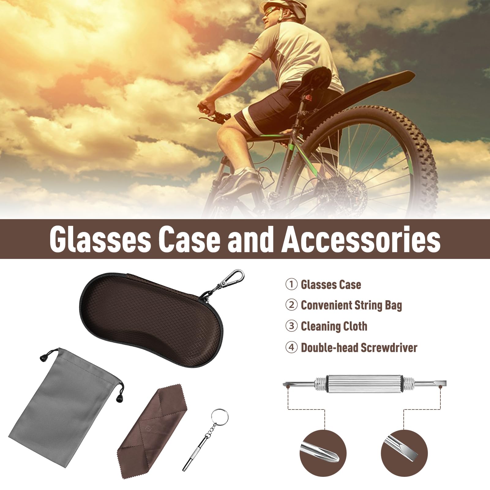 Foto 8 pulgar | Funda Para Gafas De Sol Fintie Hard Eva, A Prueba De Golpes Con Mosquetón - Venta Internacional.