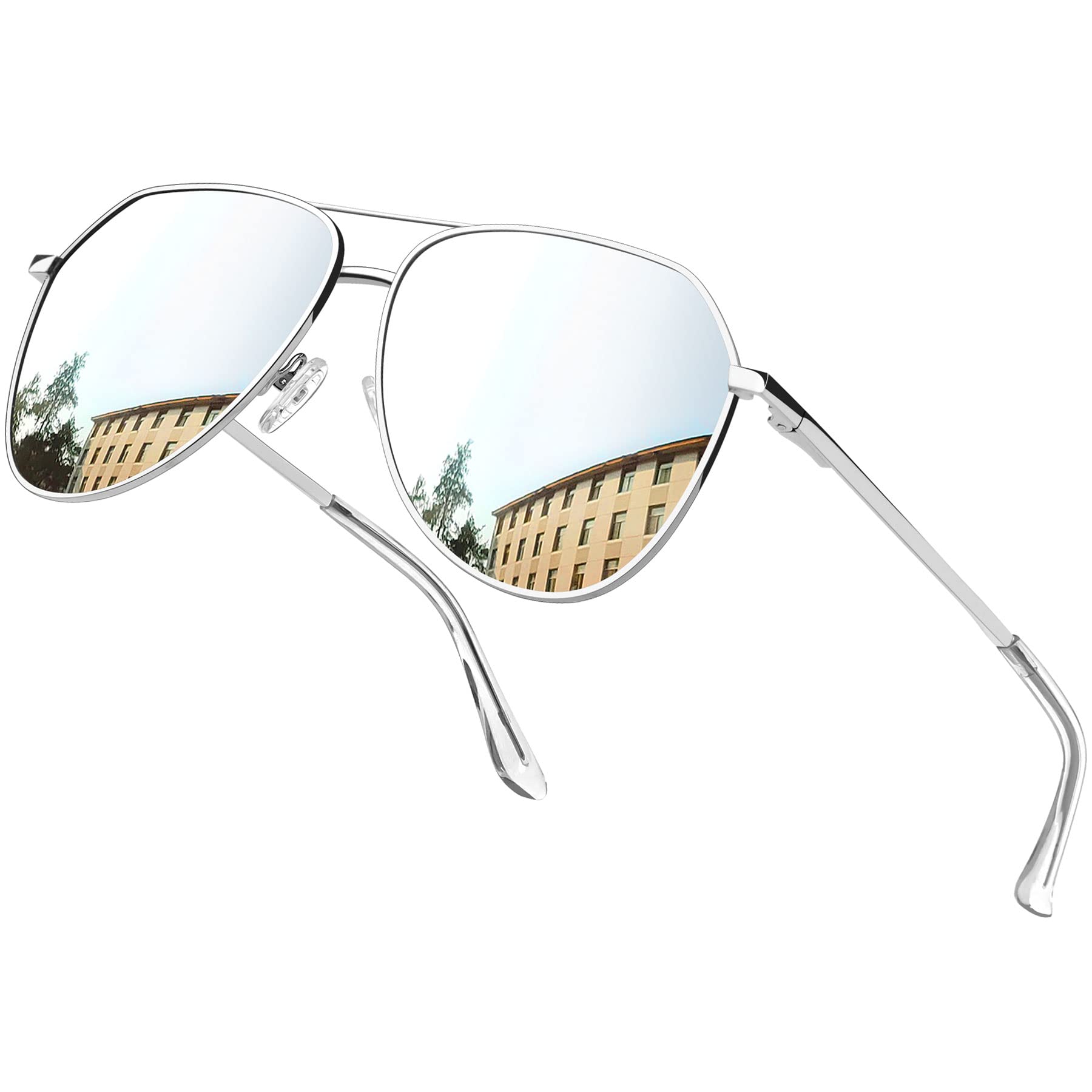 Foto 2 pulgar | Gafas De Sol Joopin Oversized Silver Aviation Polarized Uv400 - Venta Internacional.