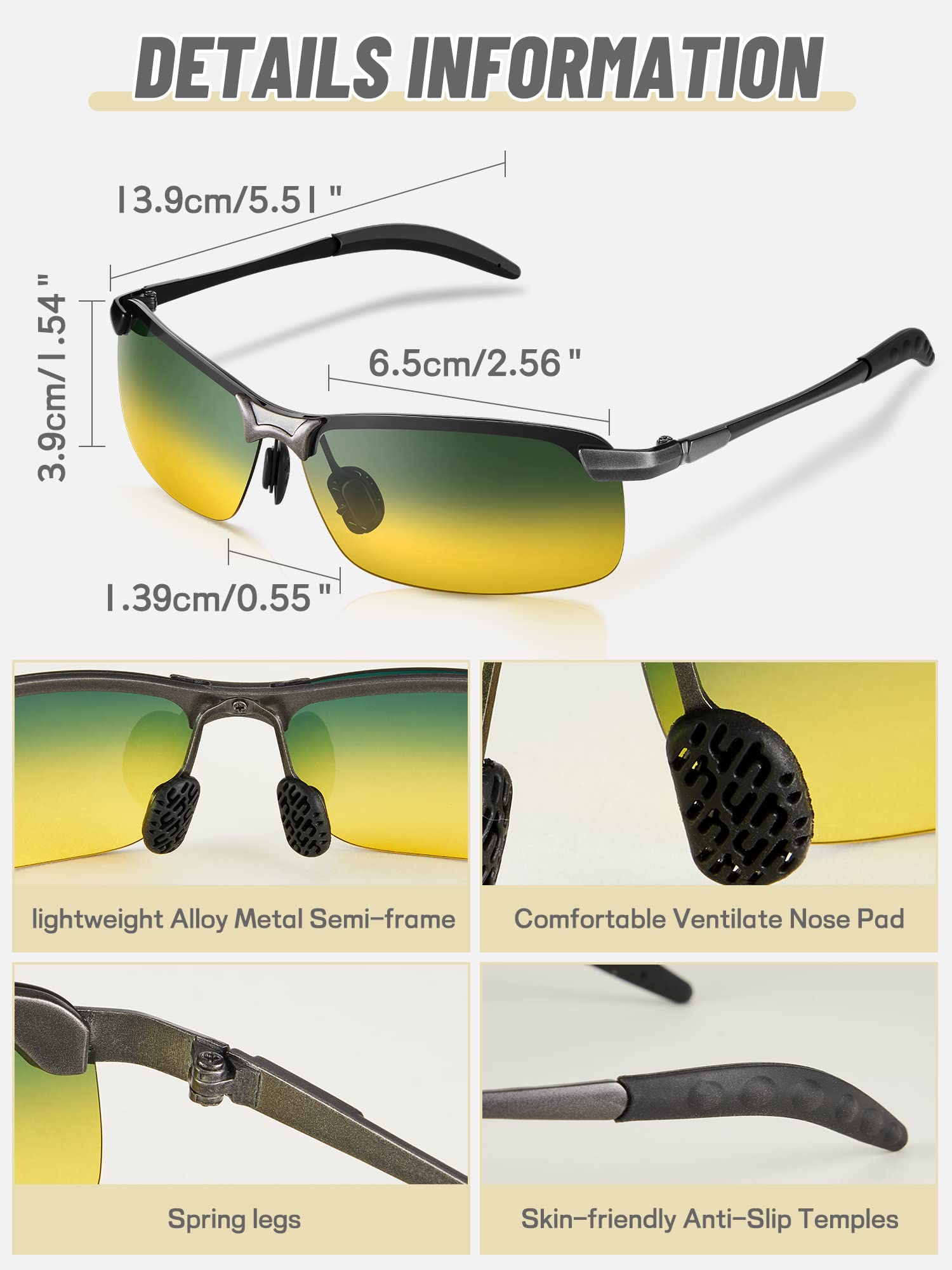 Foto 3 pulgar | Gafas De Conducción Nocturna Flutesan Polarized Uv400 Para Hombre - Venta Internacional.