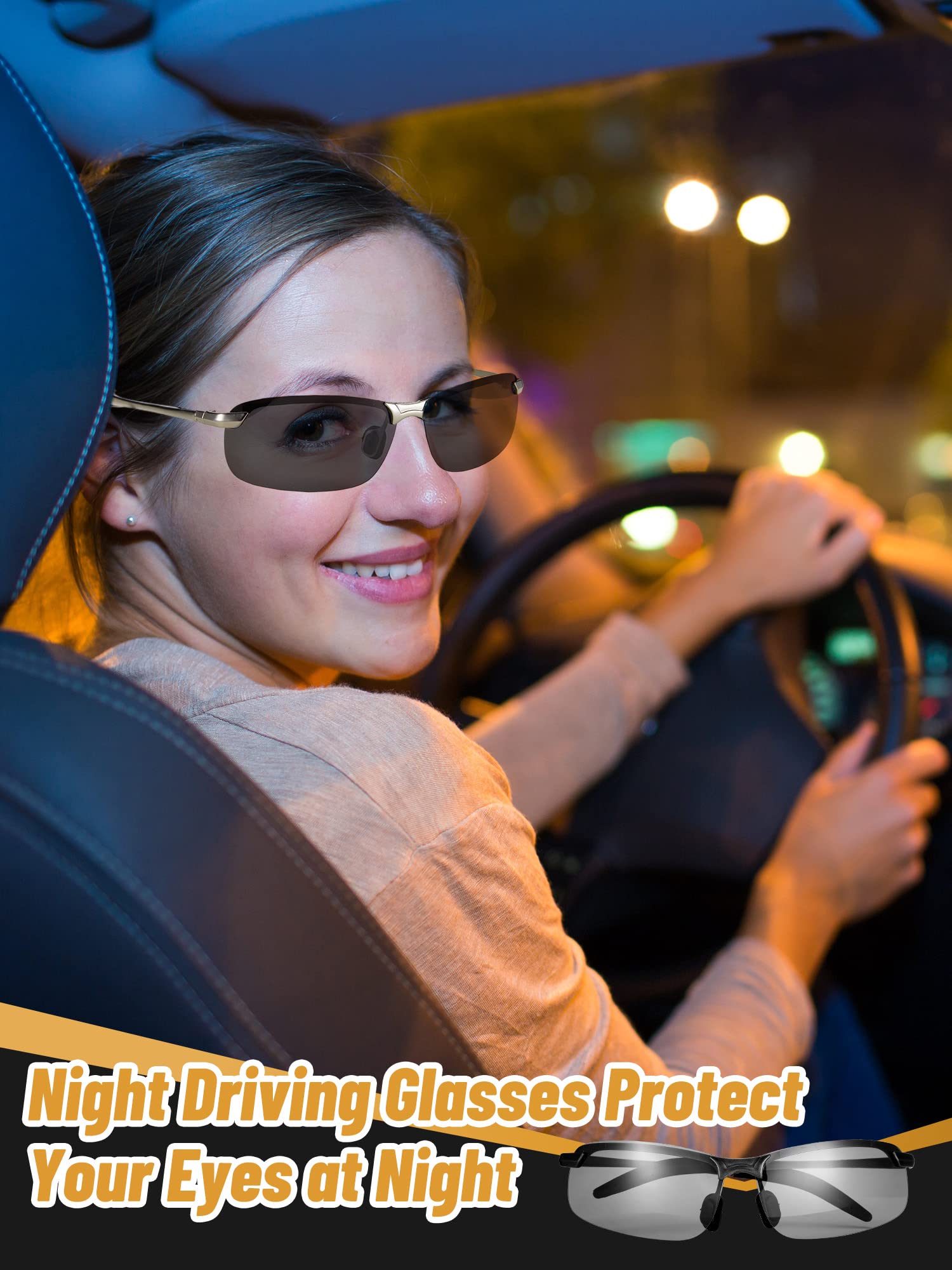 Foto 7 pulgar | Gafas De Conducción Nocturna Flutesan Polarized Uv400 Para Hombre - Venta Internacional.