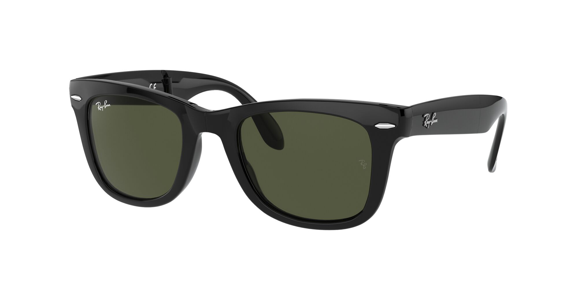 Foto 3 pulgar | Lente De Sol Ray-ban Folding Wayfarer G-15 Green