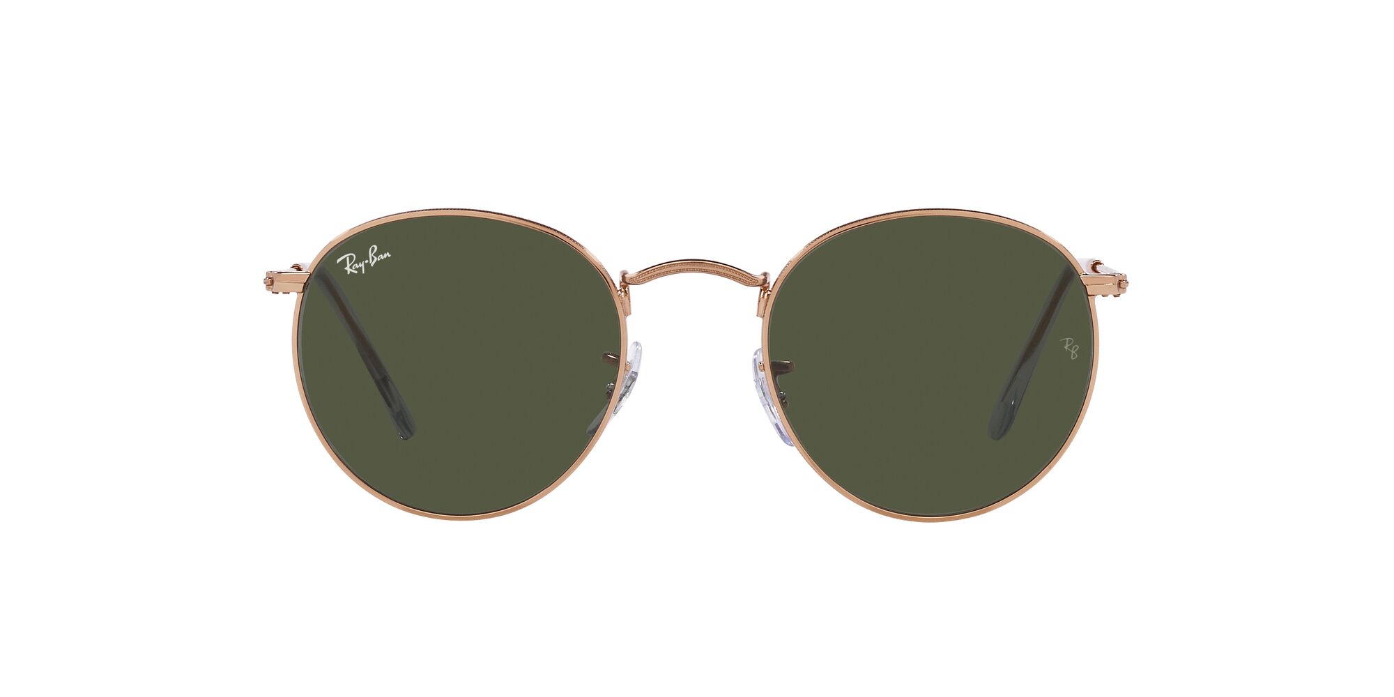 Foto 2 pulgar | Lente De Sol Ray-ban Round Metal Green