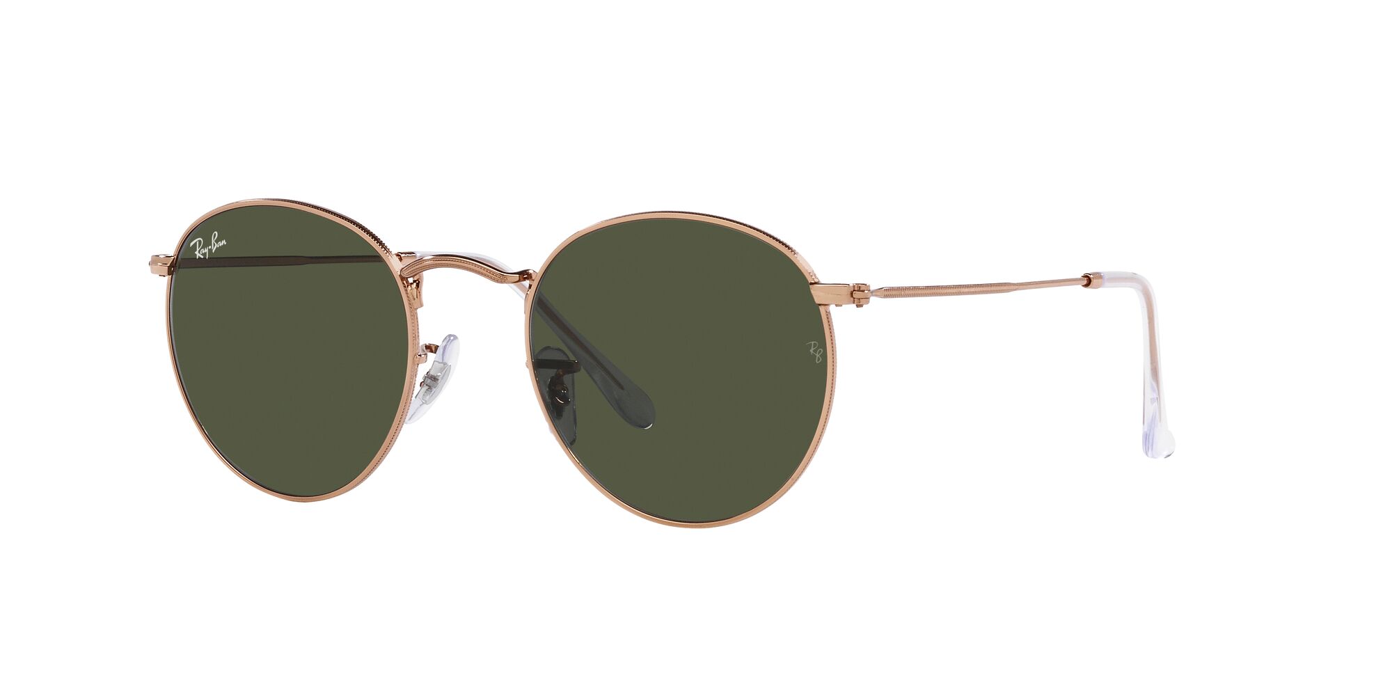 Foto 3 pulgar | Lente De Sol Ray-ban Round Metal Green