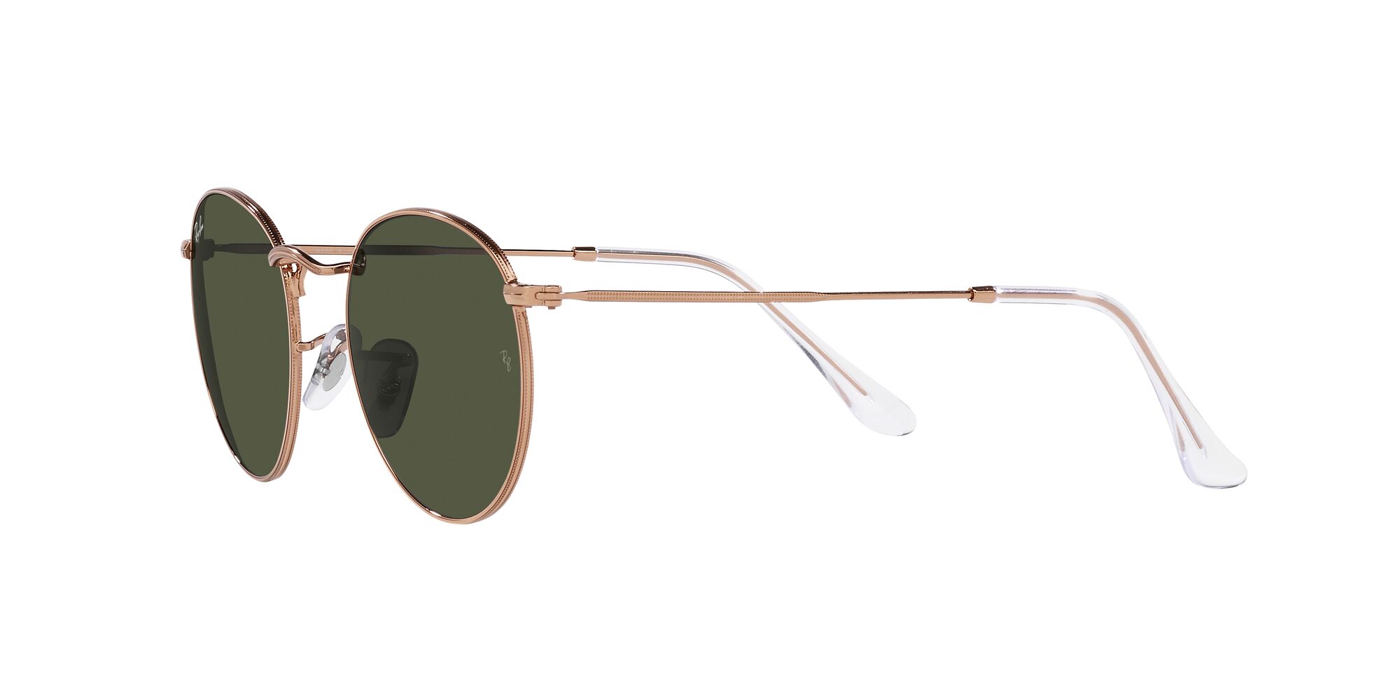 Foto 4 pulgar | Lente De Sol Ray-ban Round Metal Green