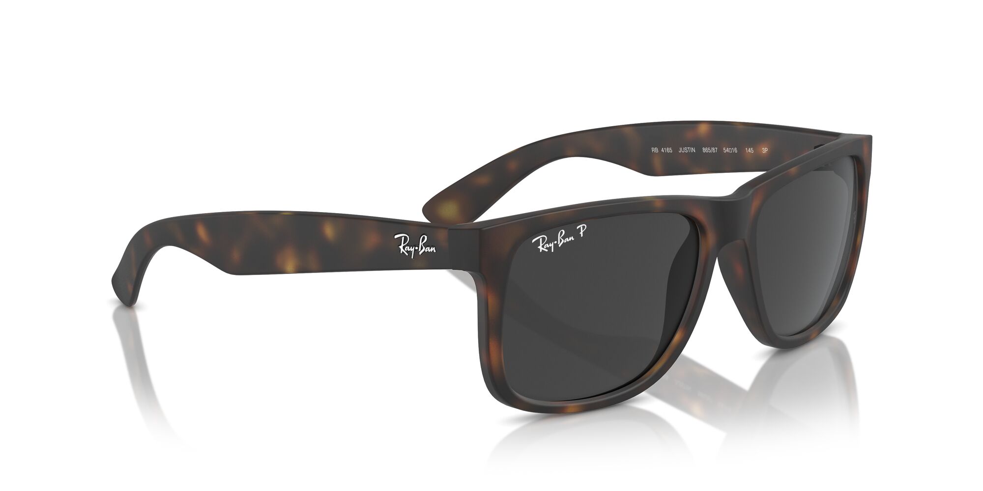 Foto 6 pulgar | Lente De Sol Ray-ban Justin Dark Grey Polar Polarizado
