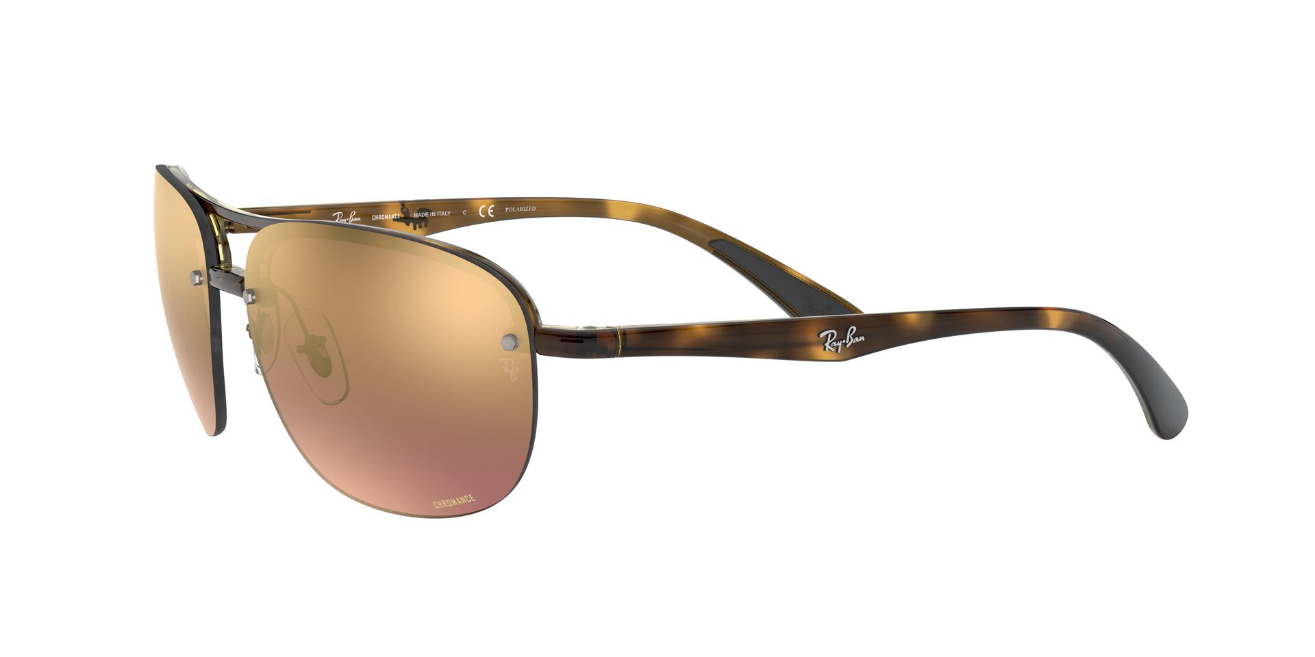 Foto 4 pulgar | Lente De Sol Ray-ban Purple Mir Gold Gradient Polar Polarizado