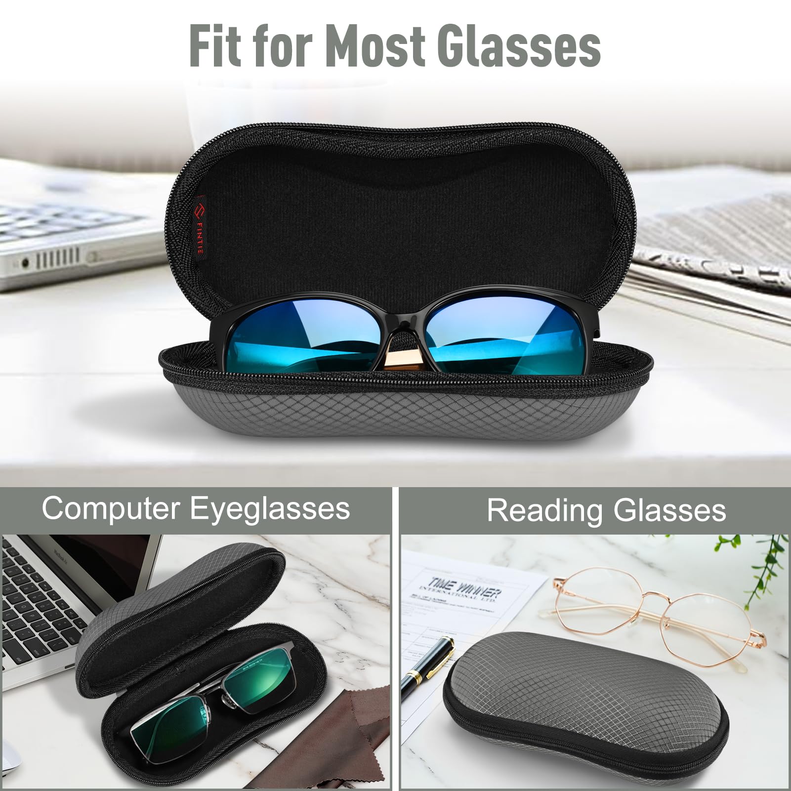 Foto 4 pulgar | Funda para Gafas De Sol Fintie Hard Eva Shell A Prueba De Golpes Gris Oscuro - Venta Internacional