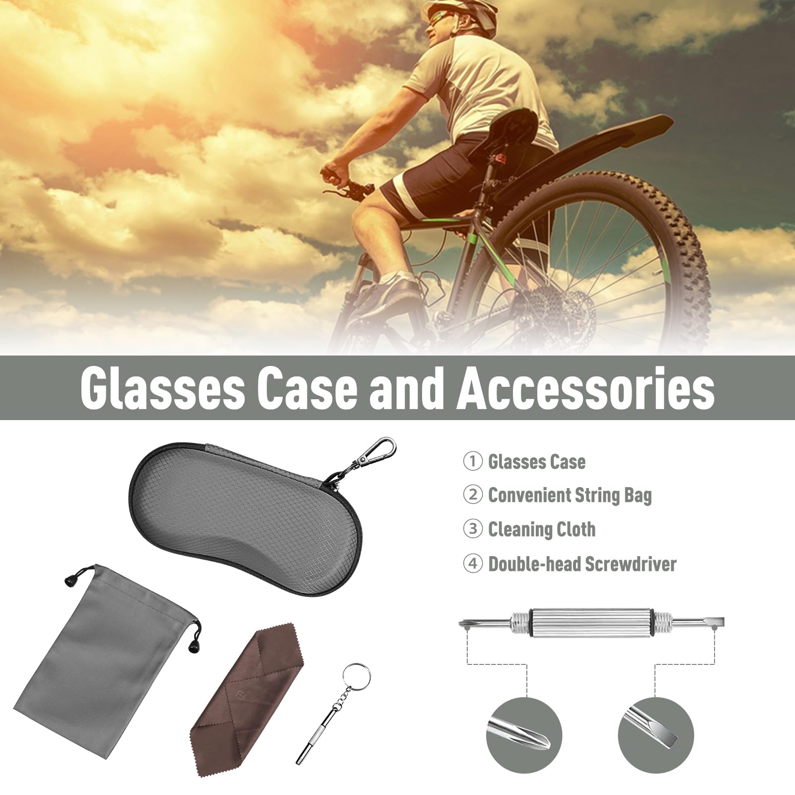 Foto 8 pulgar | Funda para Gafas De Sol Fintie Hard Eva Shell A Prueba De Golpes Gris Oscuro - Venta Internacional