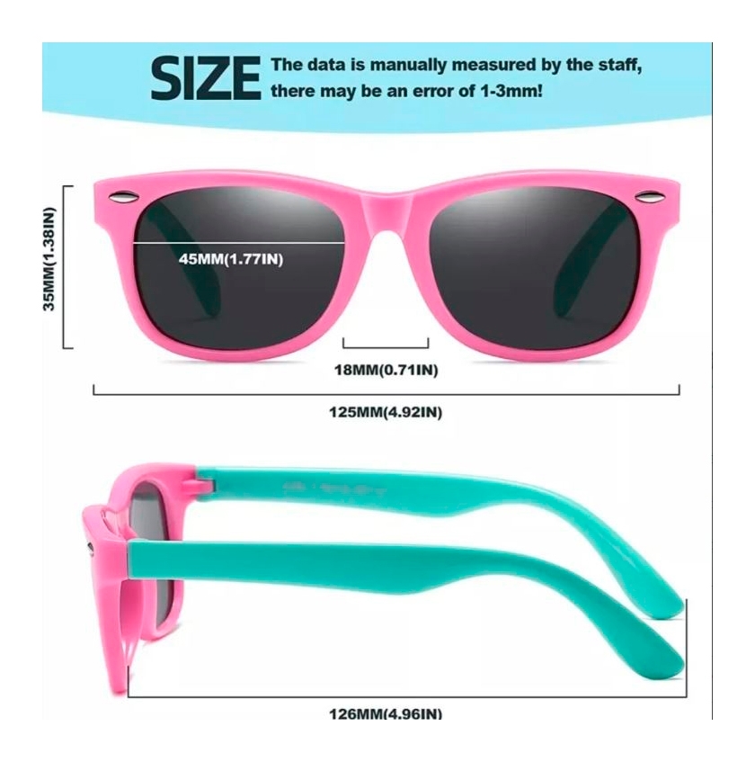 Foto 6 | Funda Rosa Con Filtro Uv400 Para Gafas De Sol Polarizadas Para Niños - Venta Internacional.