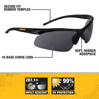 Foto 2 | Gafas De Seguridad Dewalt Dpg51-2c Radius Smoke 10 Base Curve Lens - Venta Internacional.