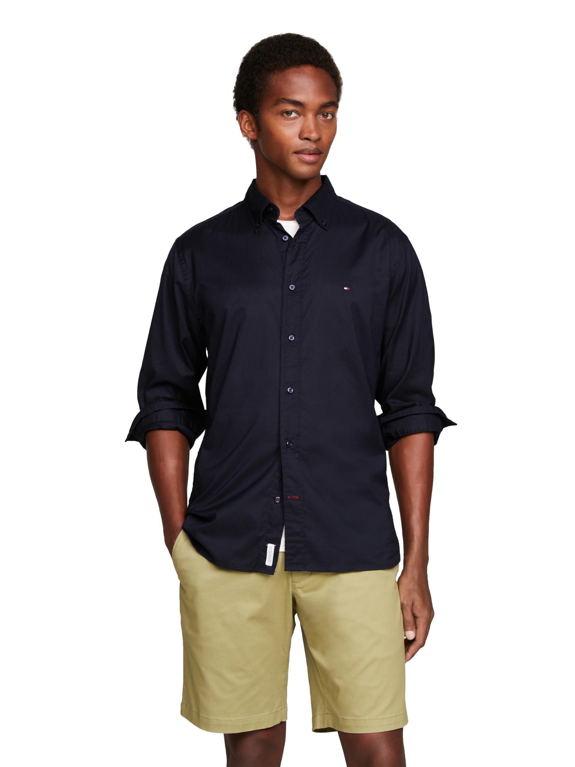 Foto 2 pulgar | Camisa Tommy Hilfiger Flex De Popelina Regular De Manga Larga Para Hombre - Venta Internacional.