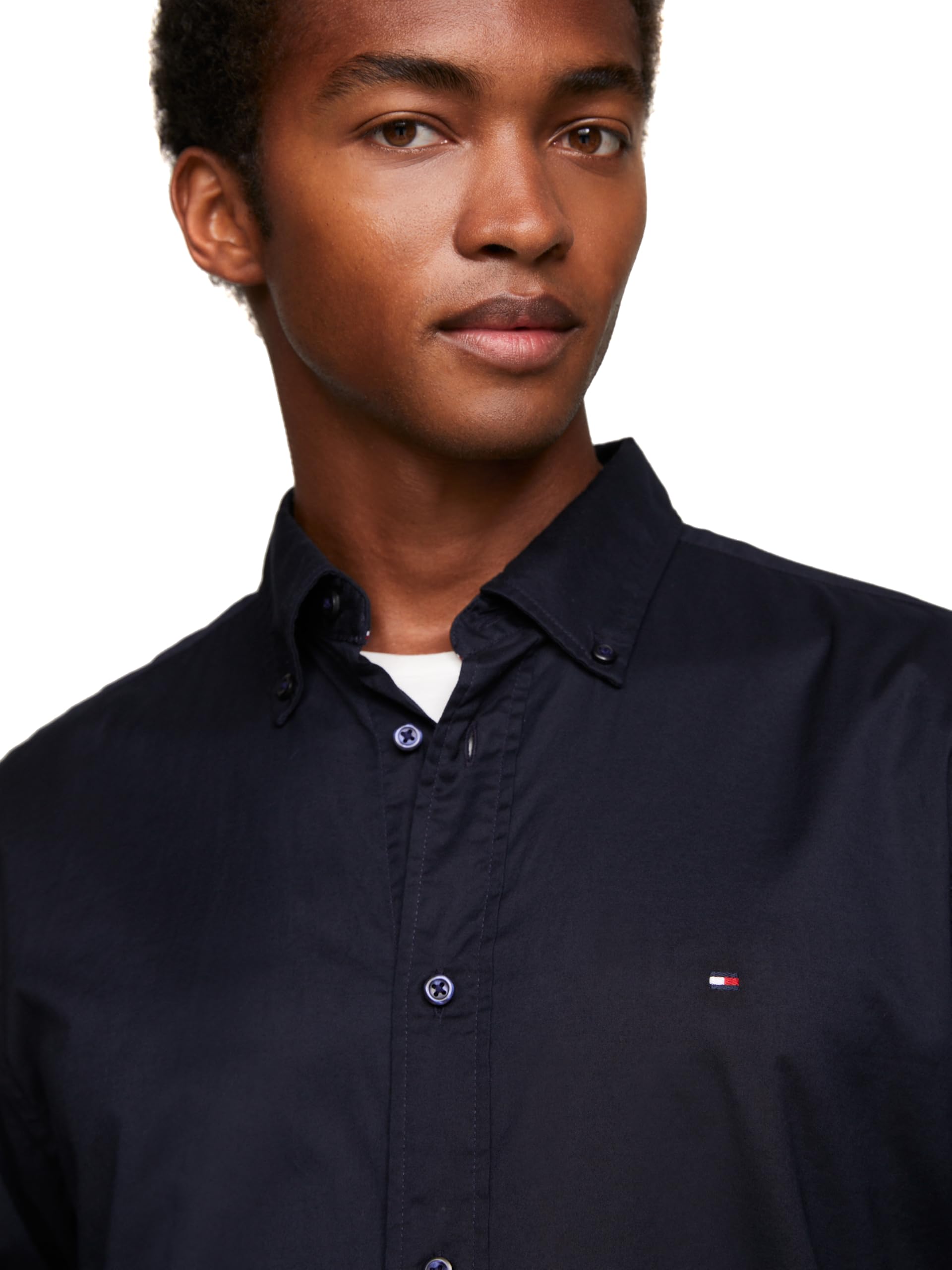 Foto 3 pulgar | Camisa Tommy Hilfiger Flex De Popelina Regular De Manga Larga Para Hombre - Venta Internacional.