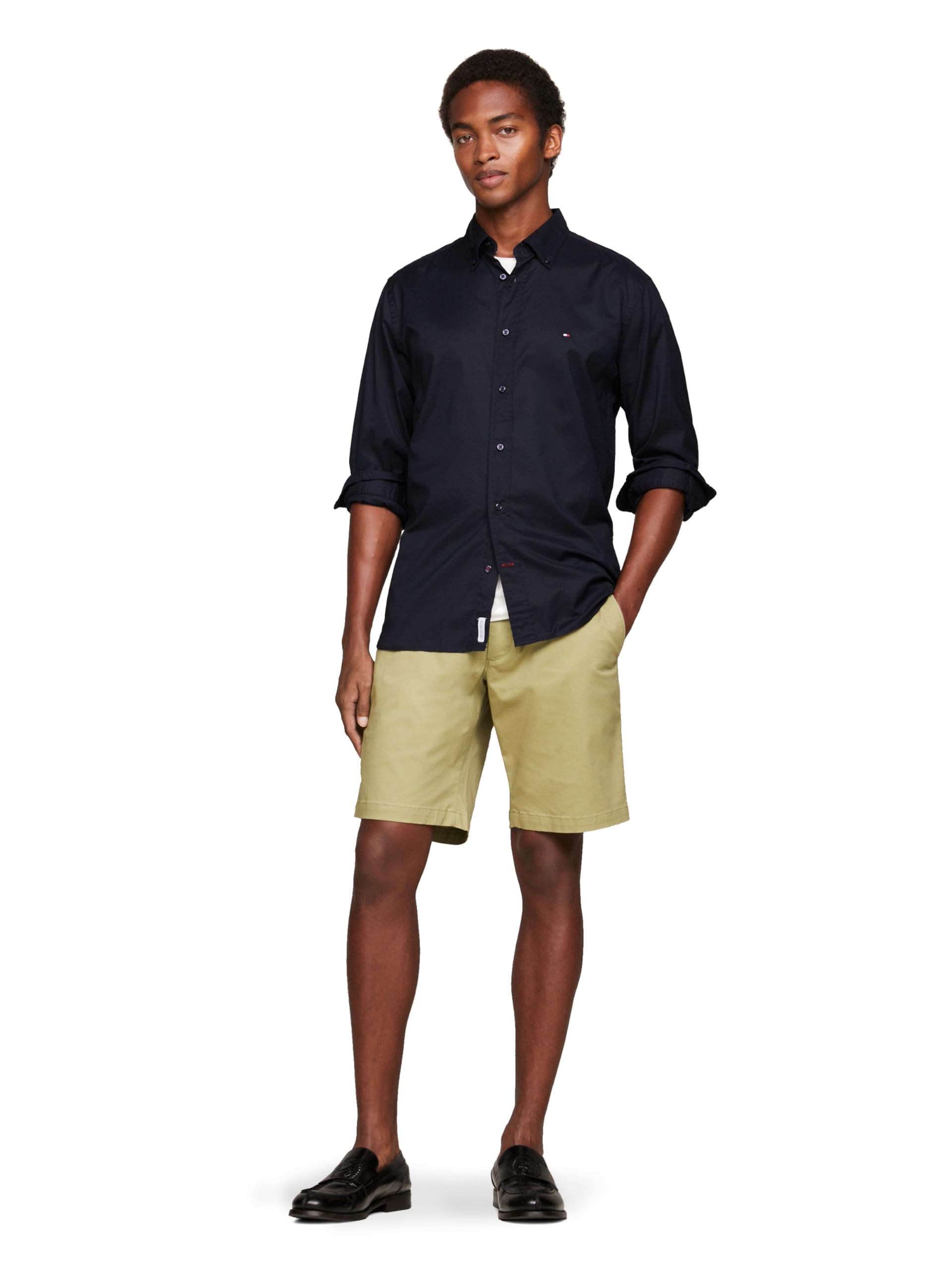 Foto 4 pulgar | Camisa Tommy Hilfiger Flex De Popelina Regular De Manga Larga Para Hombre - Venta Internacional.