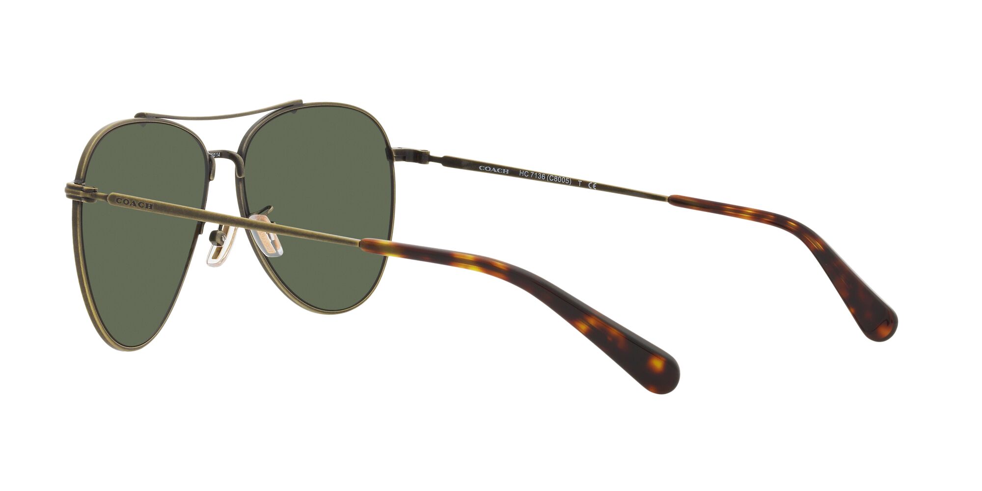 Foto 6 pulgar | Lente De Sol Coach Hc7136 Color Verde Oscuro Forma Piloto Para Hombre
