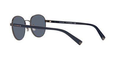 Foto 5 | Lente De Sol Coach Hc7131 Color Gris Azul Sólido Forma Redonda Para Hombre