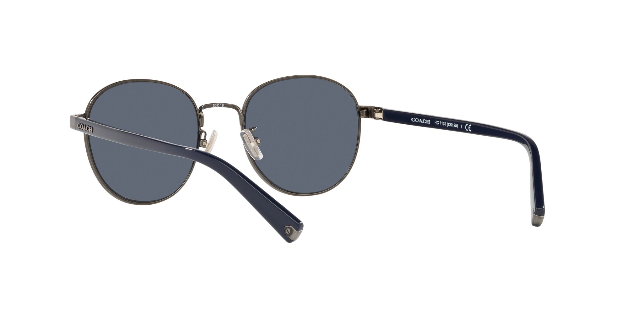 Foto 7 pulgar | Lente De Sol Coach Hc7131 Color Gris Azul Sólido Forma Redonda Para Hombre