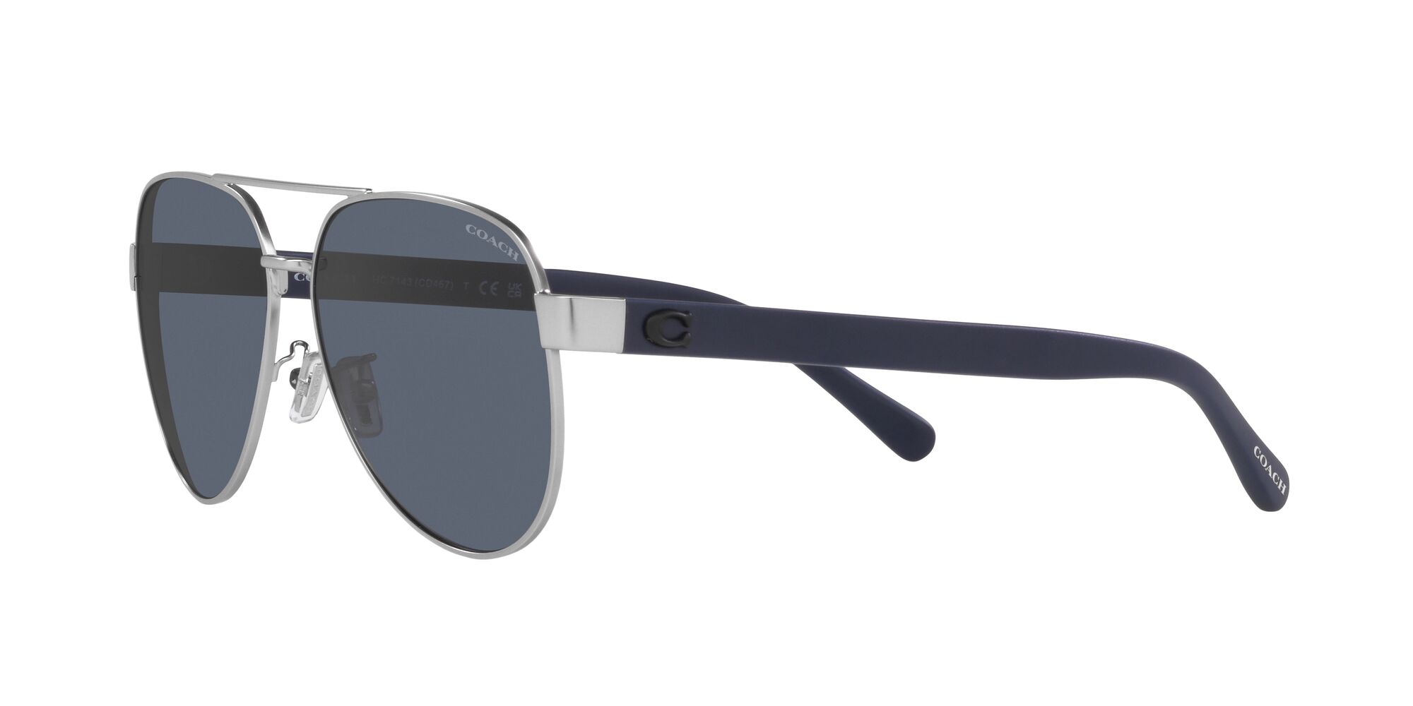 Foto 4 pulgar | Lente De Sol Coach Hc7143 Color Azul Forma Piloto Para Hombre