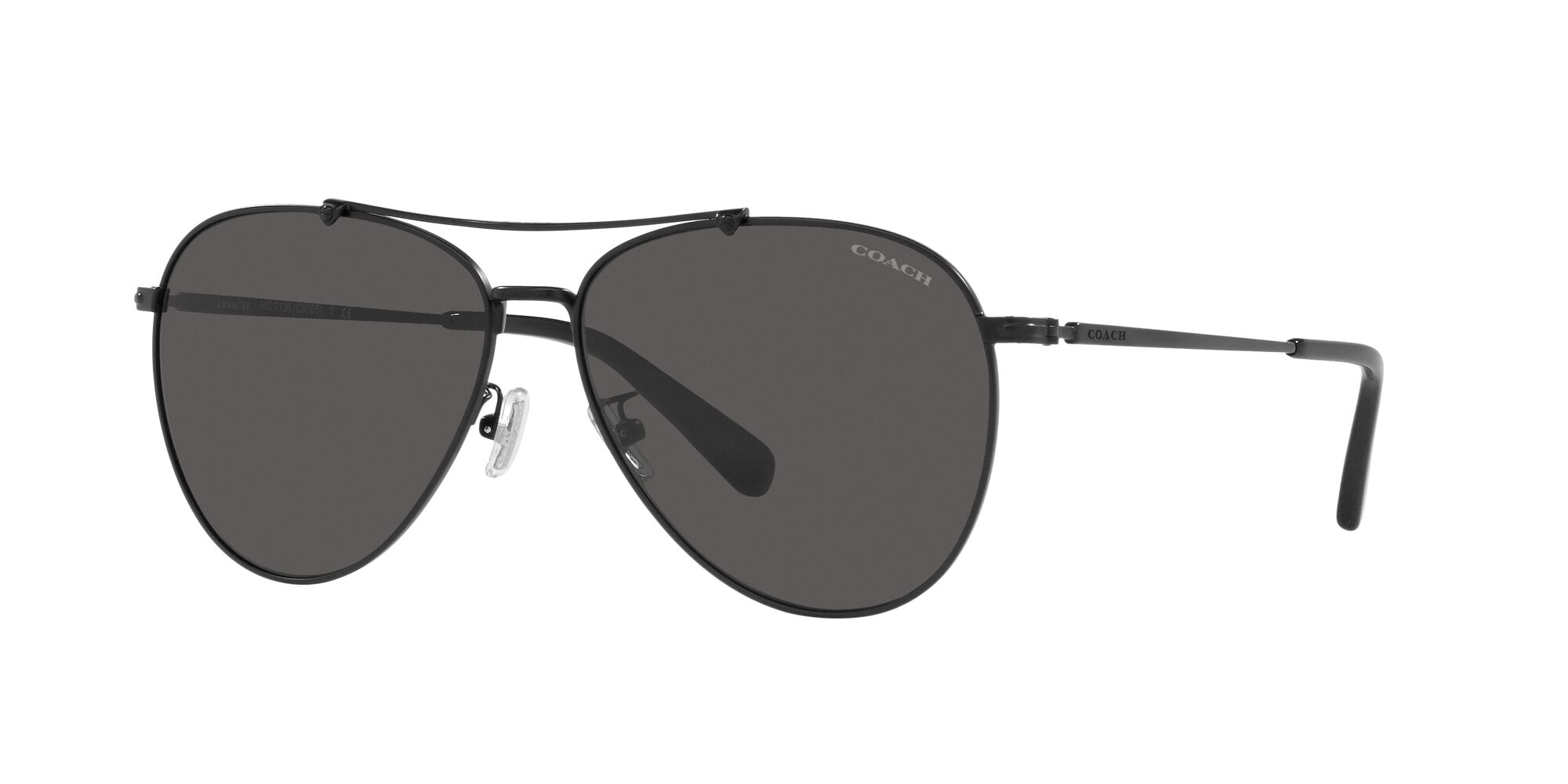 Foto 3 pulgar | Lente De Sol Coach Hc7136 Color Gris Oscuro Forma Piloto Para Hombre