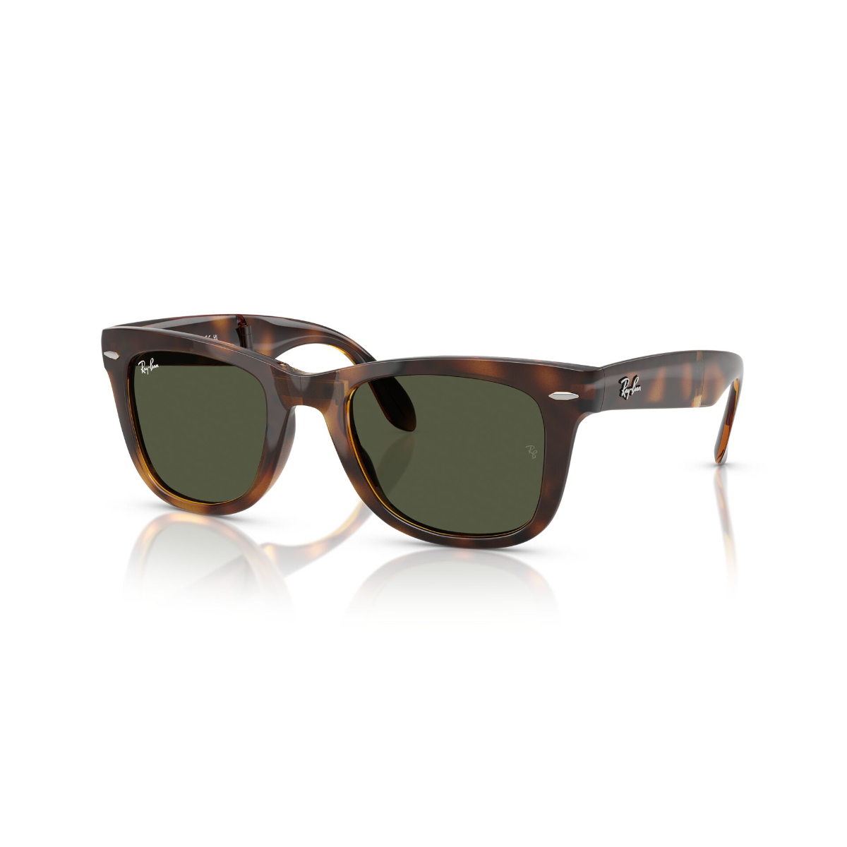 Foto 3 pulgar | Lentes De Sol Folding Wayfarer Havana Ray-ban