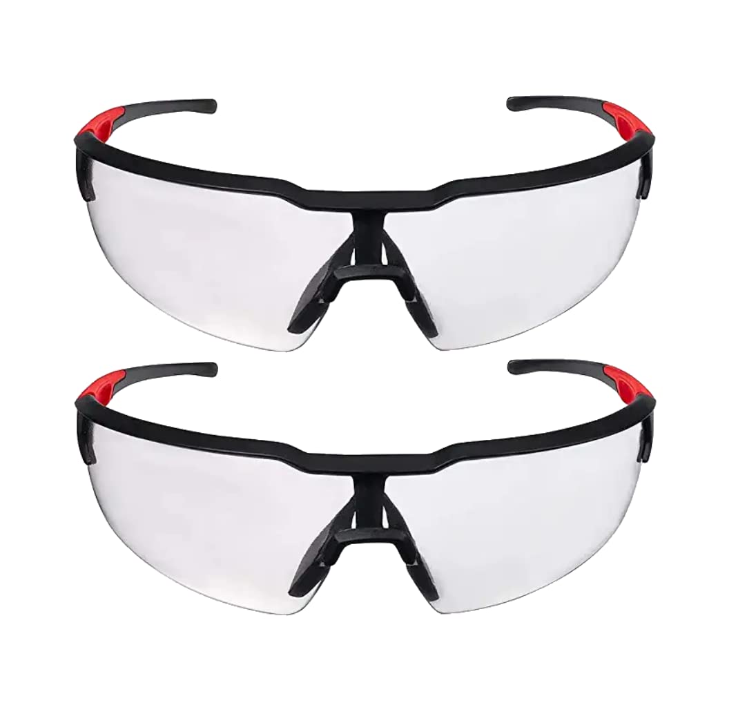 Foto 2 pulgar | Gafas De Seguridad Milwaukee, Antivaho, Lentes Transparentes, Negras Y Rojas, 2 Unidades - Venta Internacional.