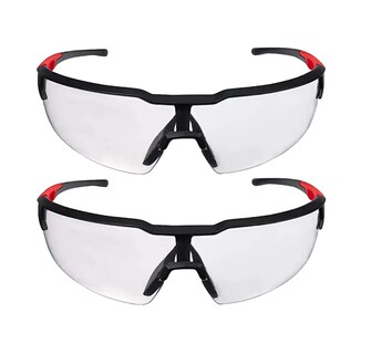 Foto 1 | Gafas De Seguridad Milwaukee, Antivaho, Lentes Transparentes, Negras Y Rojas, 2 Unidades - Venta Internacional.