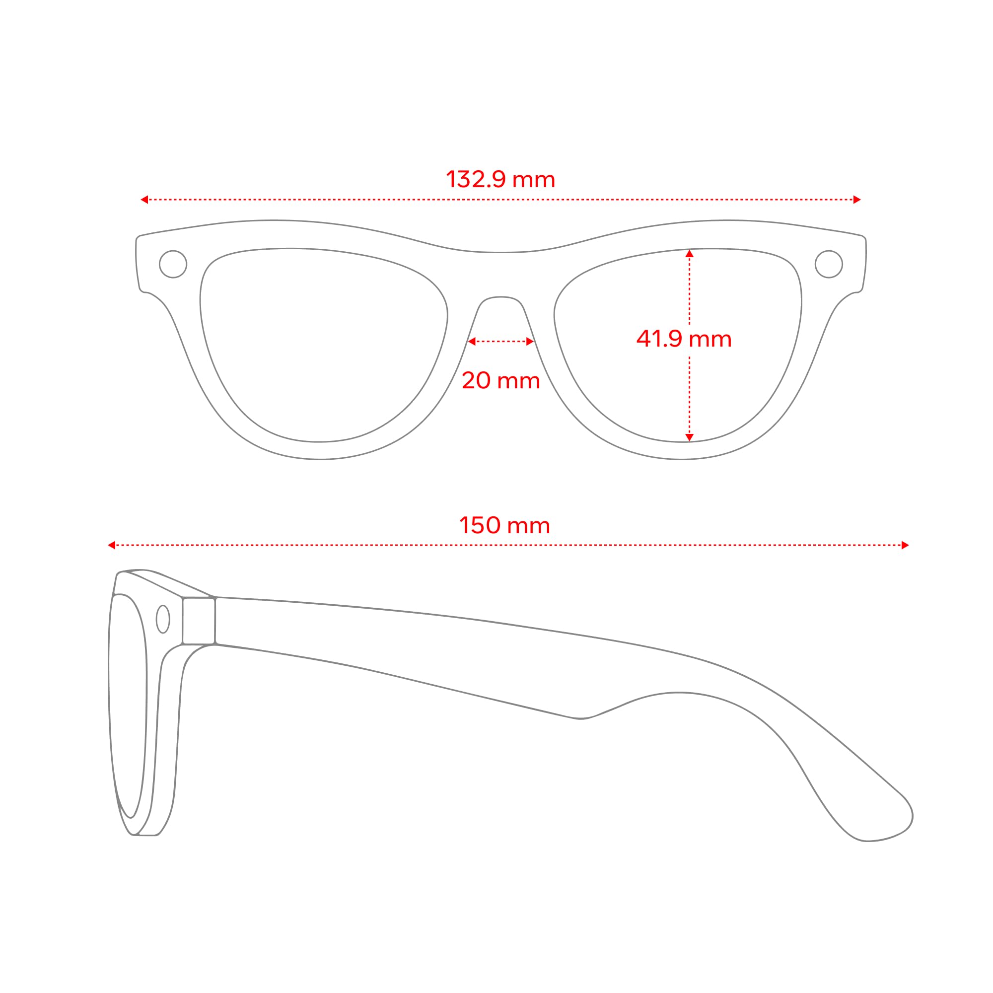 Foto 7 pulgar | Gafas De Sol Meta Skyler Cat Eye Shiny Chalky Grey Para Mujer - Venta Internacional.