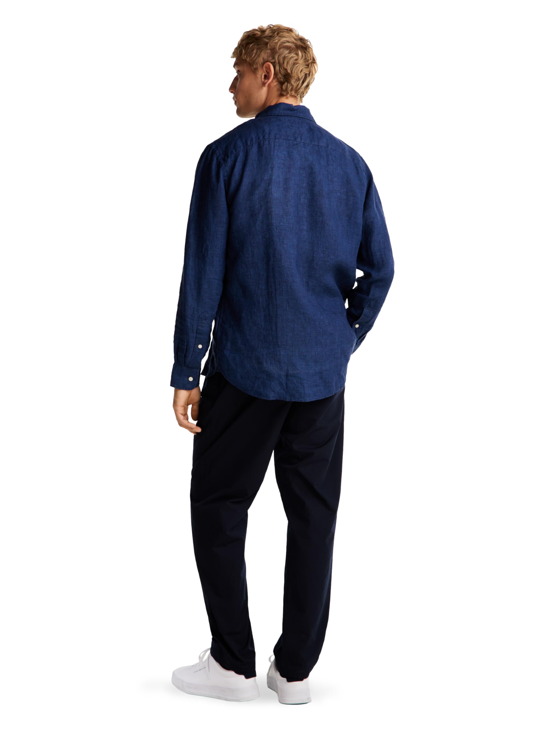 Foto 5 pulgar | Camisa Tommy Hilfiger De Lino Teñido Con Pigmentos Para Hombre, Corte Regular - Venta Internacional.