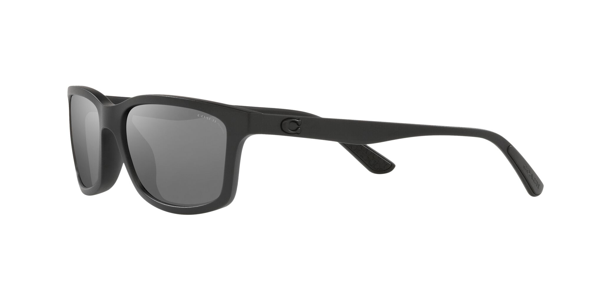 Foto 4 pulgar | Lente De Sol Coach 0hc8311u Color Gris Oscuro Espejeado Forma Rectangular Polarizado