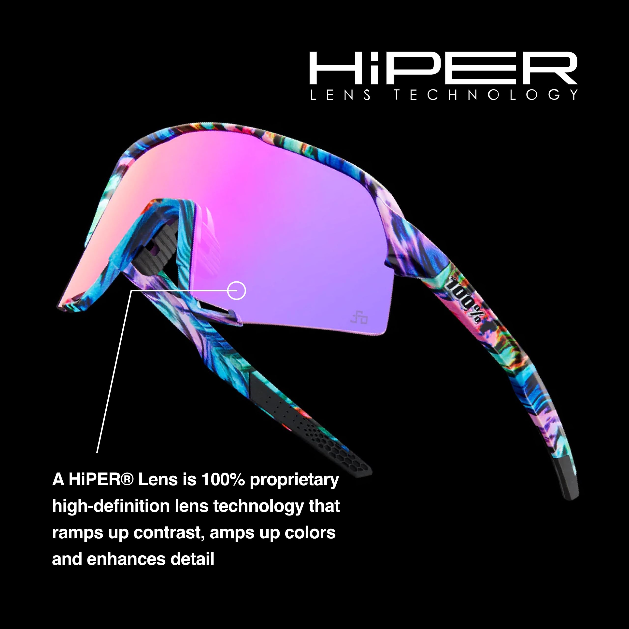 Foto 5 pulgar | Gafas De Sol Para Ciclismo 100% S3 Sport Performance Hiper Blue - Venta Internacional.