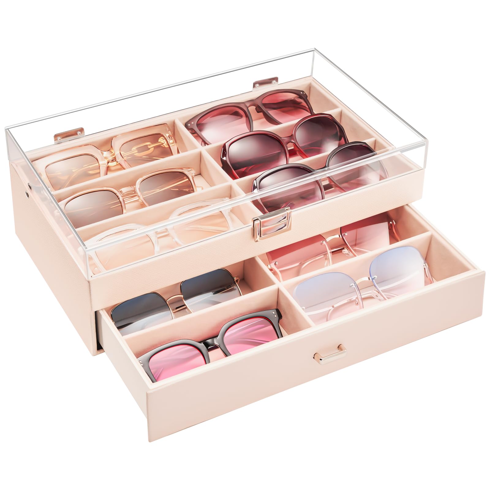 Foto 2 pulgar | Organizador De Gafas De Sol Procase Con 12 Ranuras, Superficie Acrílica Transparente - Venta Internacional.