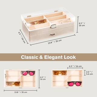 Foto 5 | Organizador De Gafas De Sol Procase Con 12 Ranuras, Superficie Acrílica Transparente - Venta Internacional.