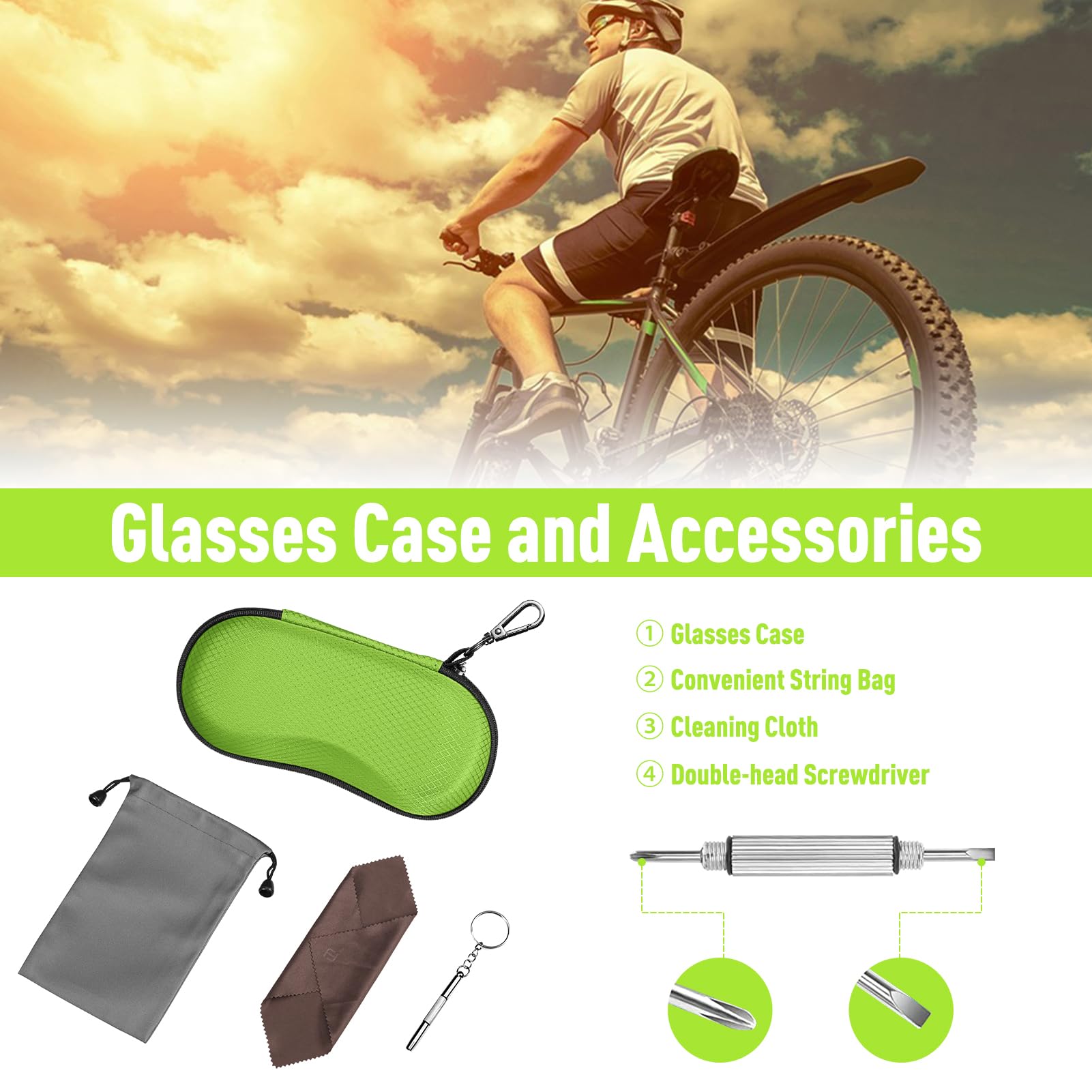 Foto 2 | Funda Para Gafas De Sol Fintie, Carcasa Dura De Eva, A Prueba De Golpes, Color Gris Esmeralda - Venta Internacional.
