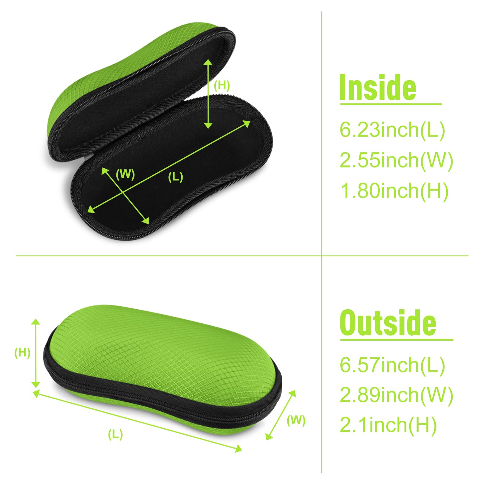 Foto 3 | Funda Para Gafas De Sol Fintie, Carcasa Dura De Eva, A Prueba De Golpes, Color Gris Esmeralda - Venta Internacional.