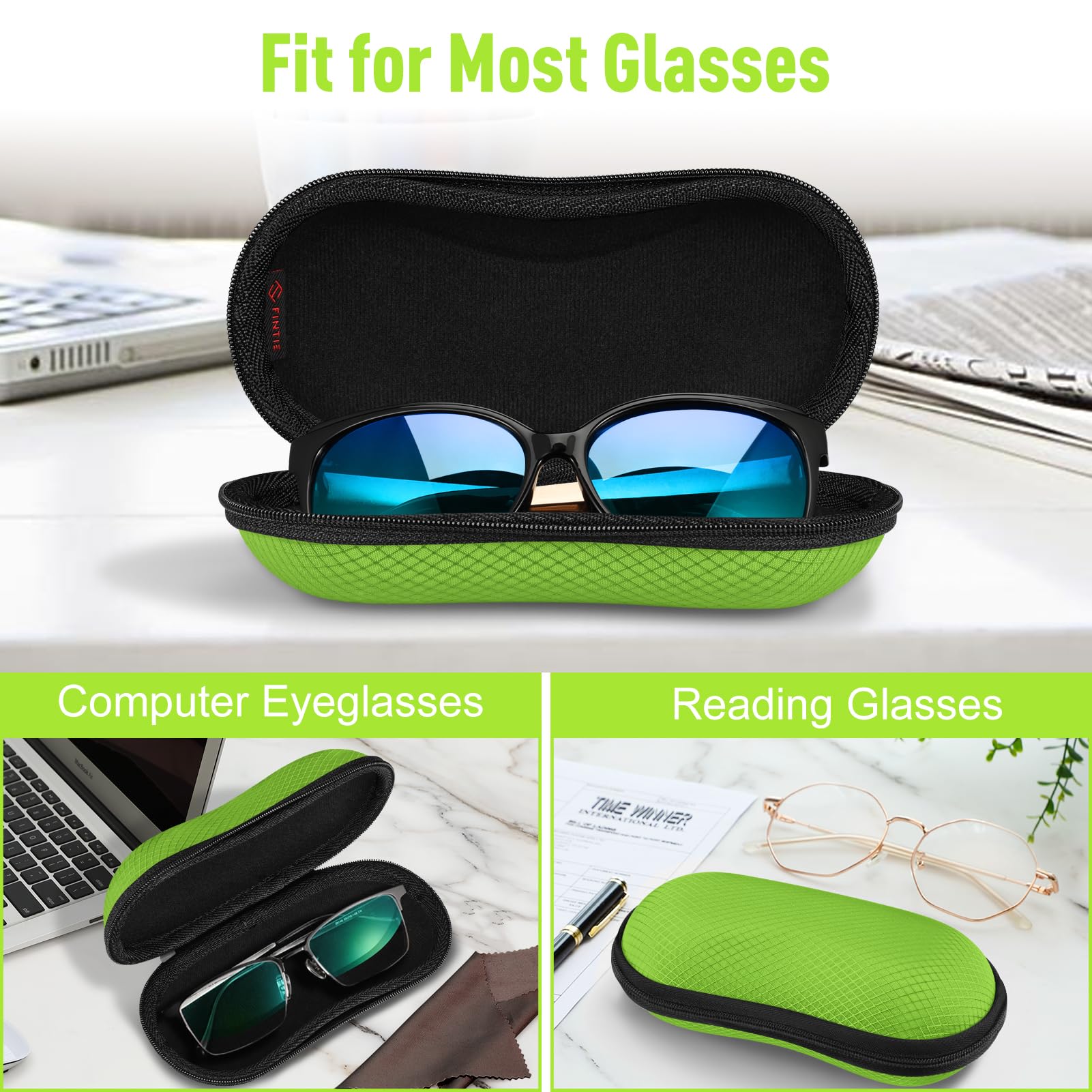 Foto 5 | Funda Para Gafas De Sol Fintie, Carcasa Dura De Eva, A Prueba De Golpes, Color Gris Esmeralda - Venta Internacional.