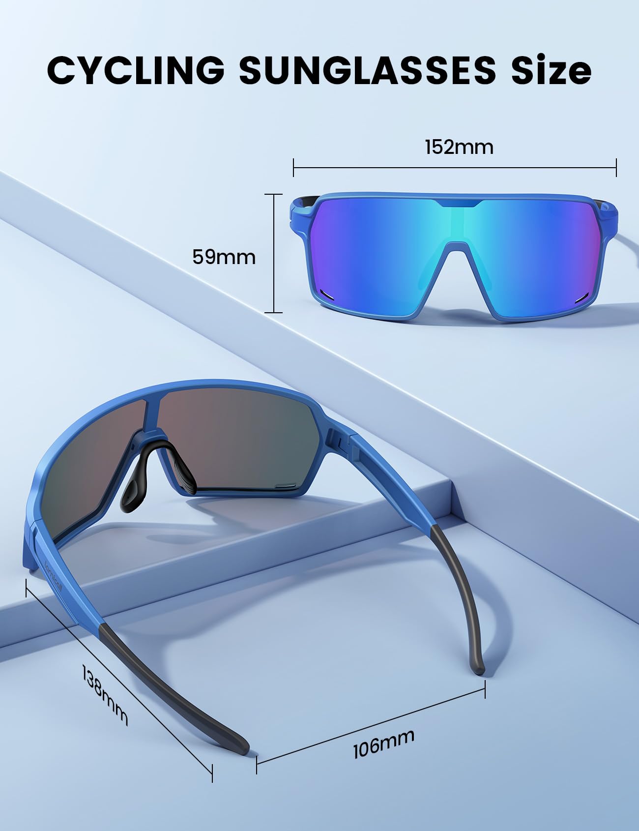 Foto 6 pulgar | Gafas De Sol Deportivas Lamicall Polarized Uv400 Para Hombre Y Mujer - Venta Internacional.