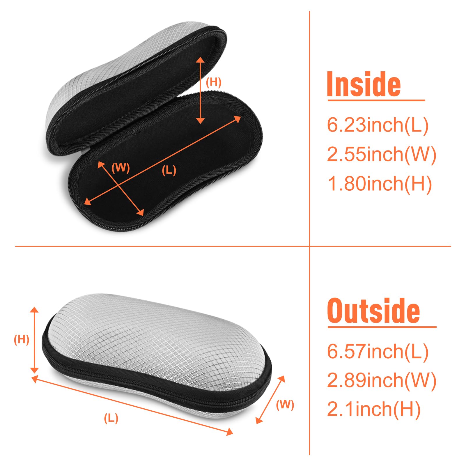 Foto 4 pulgar | Funda Para Gafas De Sol Fintie Hard Eva Shell A Prueba De Golpes, Gris - Venta Internacional.
