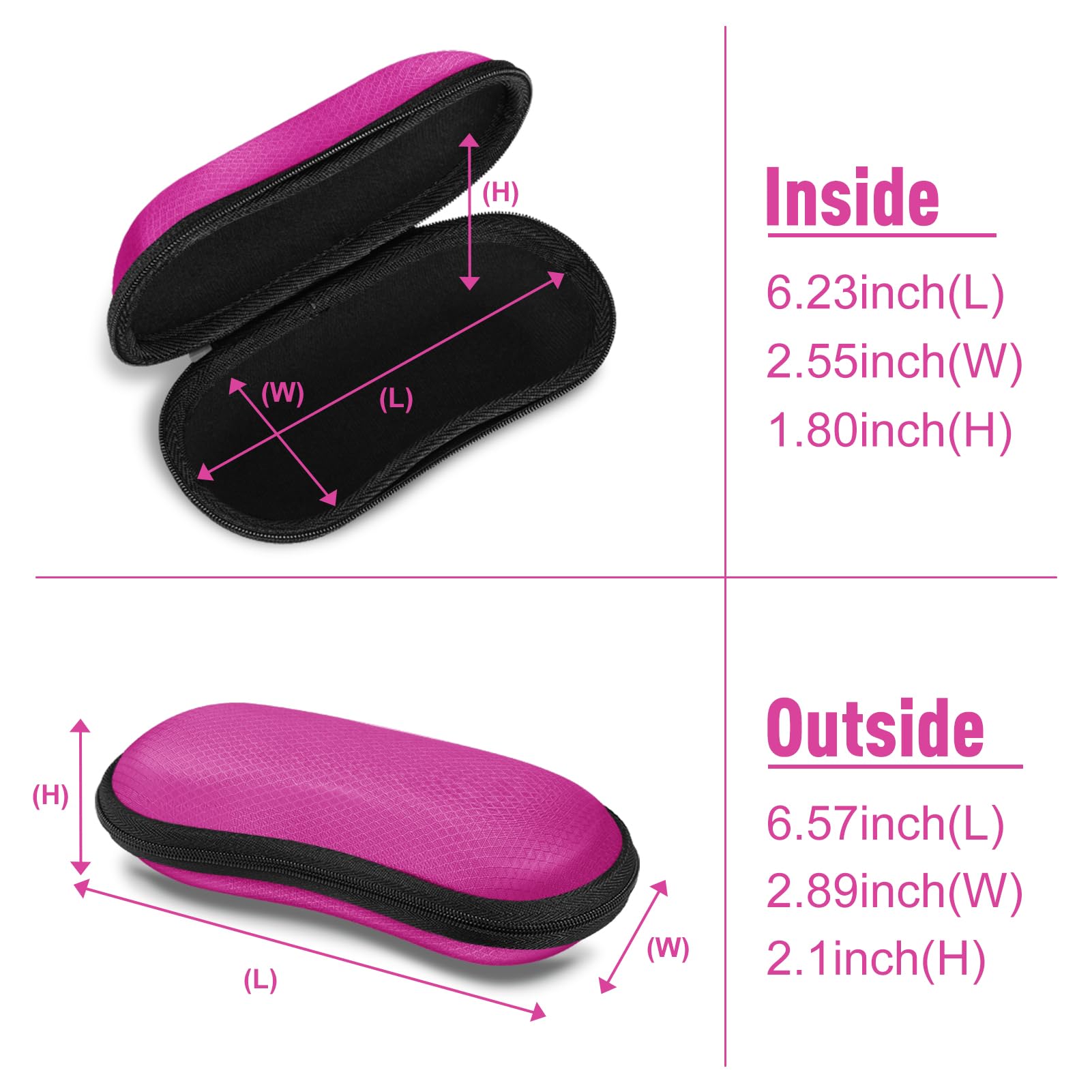 Foto 4 pulgar | Funda Para Gafas De Sol Fintie Hard Eva Shell A Prueba De Golpes, Magenta - Venta Internacional.