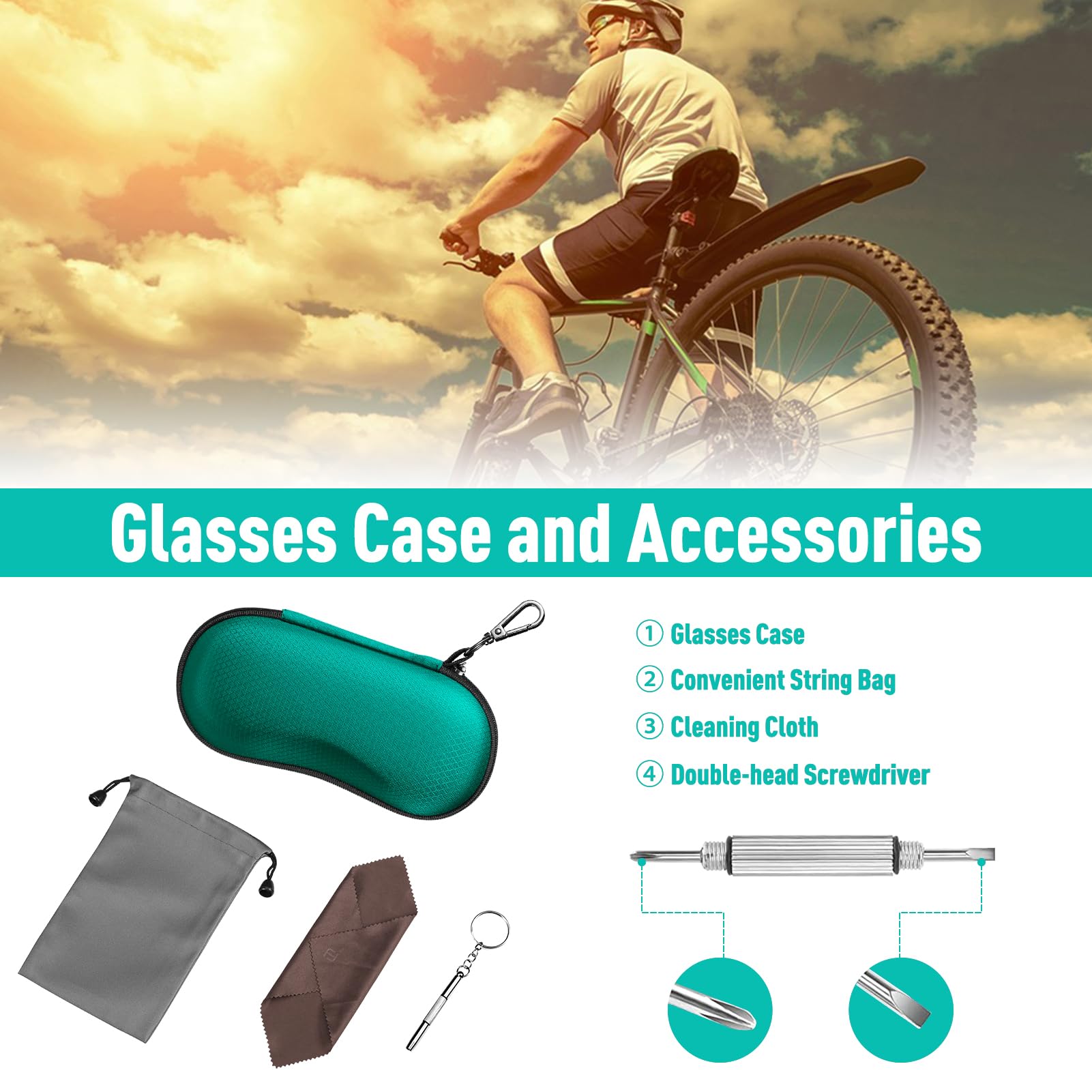 Foto 2 | Funda Para Gafas De Sol Fintie Hard Eva Shell A Prueba De Golpes, Color Verde - Venta Internacional.
