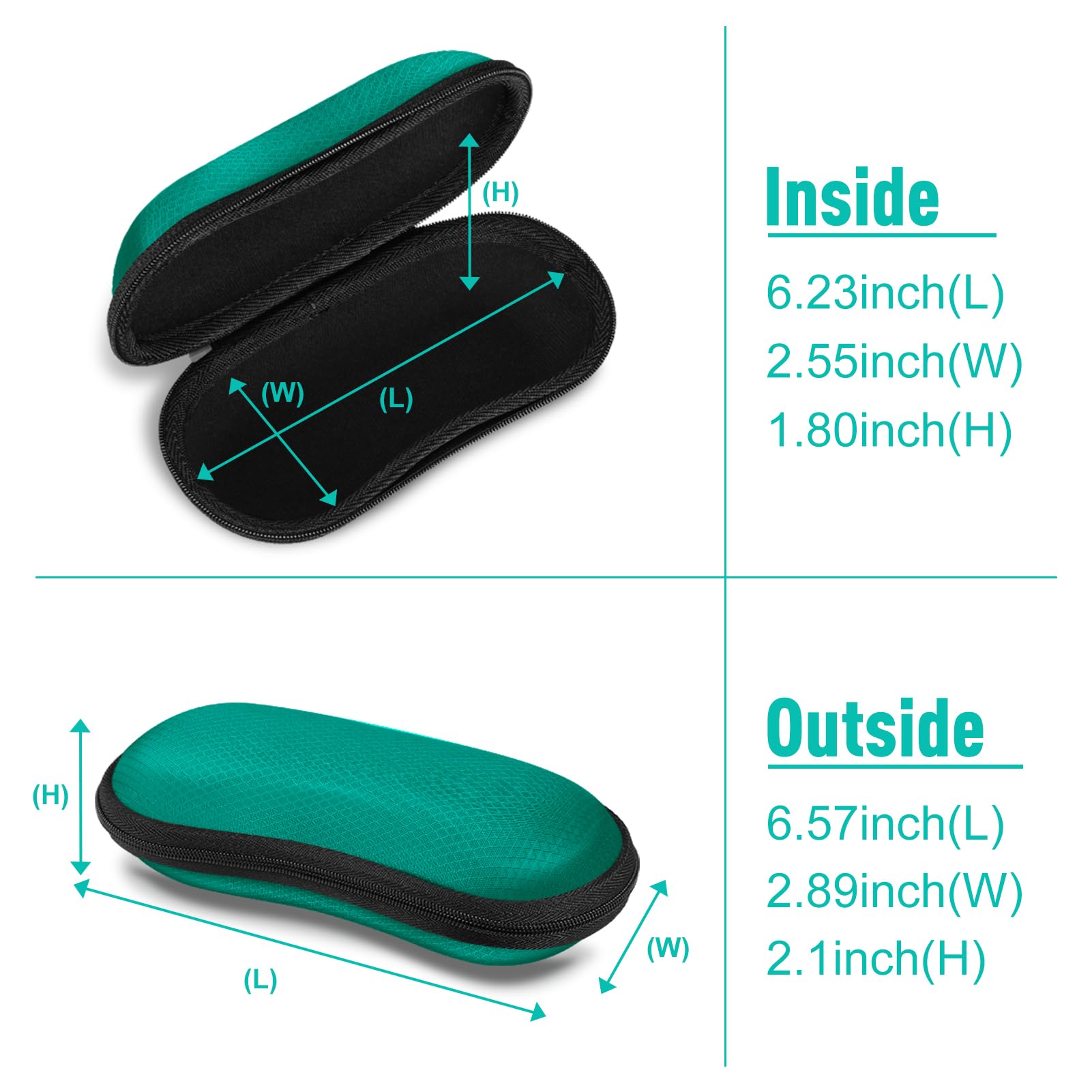 Foto 4 pulgar | Funda Para Gafas De Sol Fintie Hard Eva Shell A Prueba De Golpes, Color Verde - Venta Internacional.