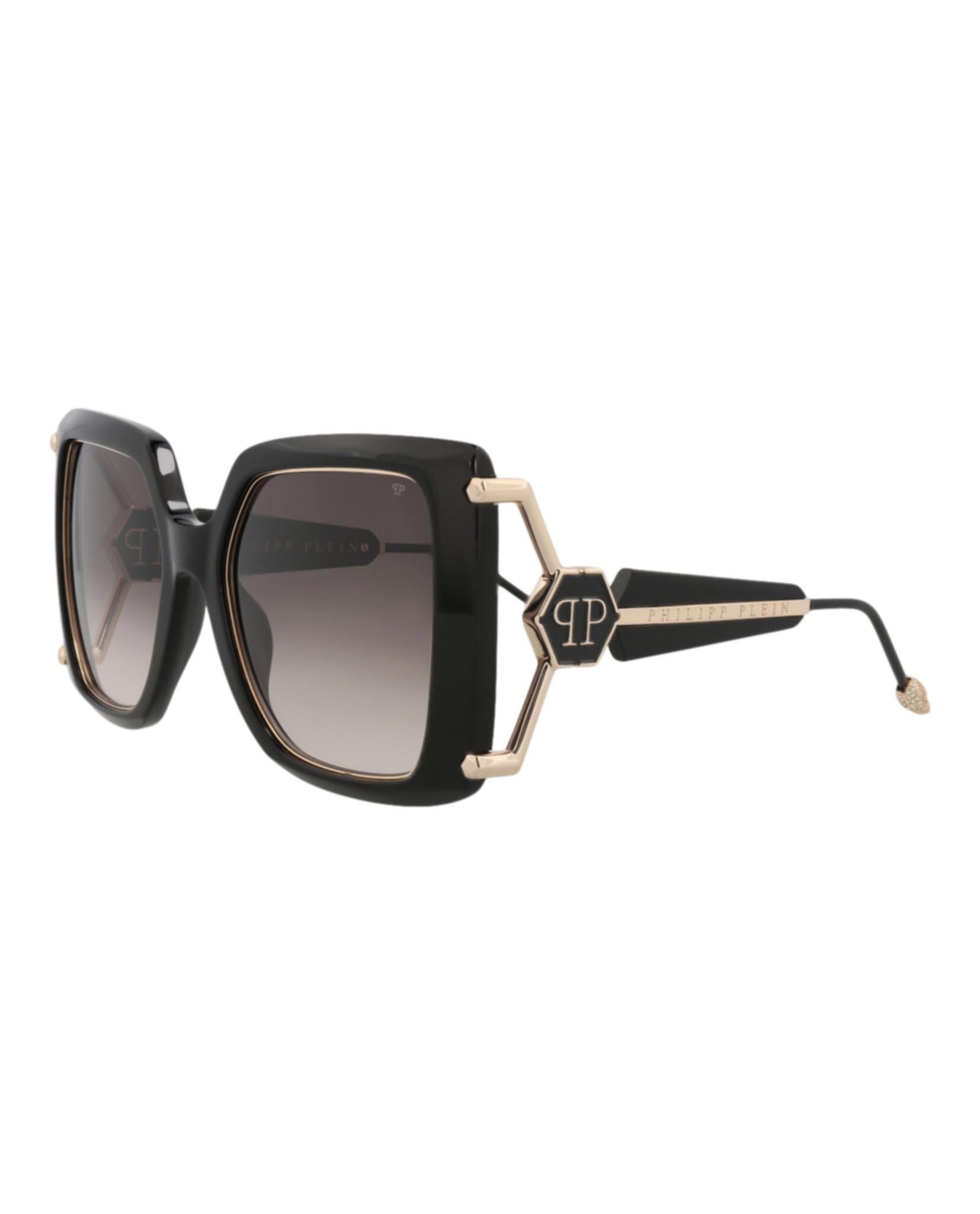 Foto 3 pulgar | Gafas De Sol Philipp Plein Spp 121 S 0700 Negras Para Unisex - Venta Internacional.