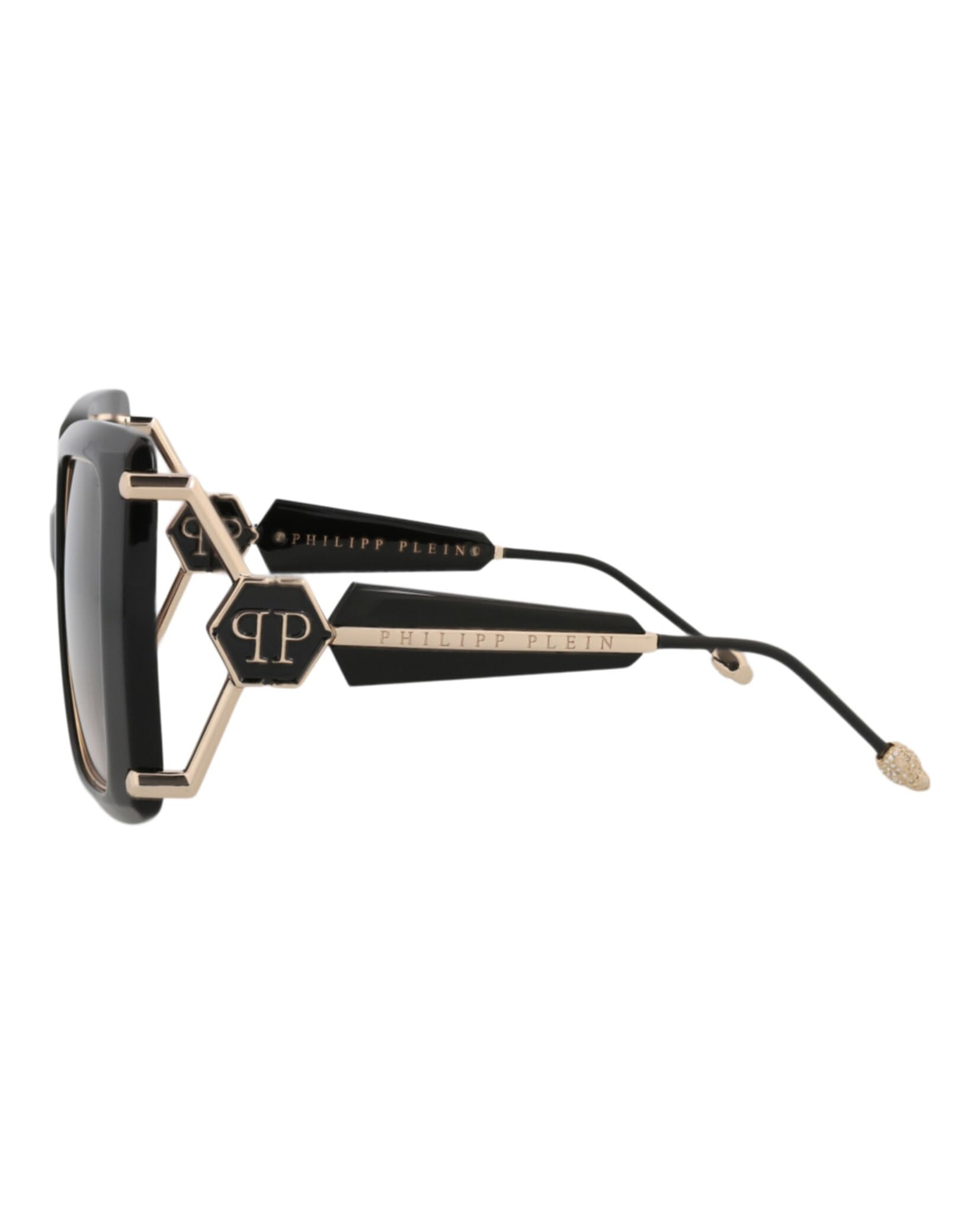 Foto 3 | Gafas De Sol Philipp Plein Spp 121 S 0700 Negras Para Unisex - Venta Internacional.